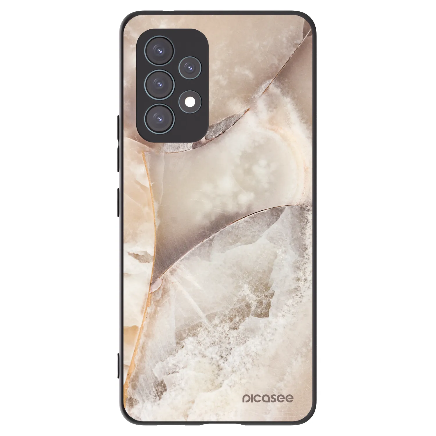 Picasee silikonowe czarne etui na Samsung Galaxy A53 5G A536 - Cream marble