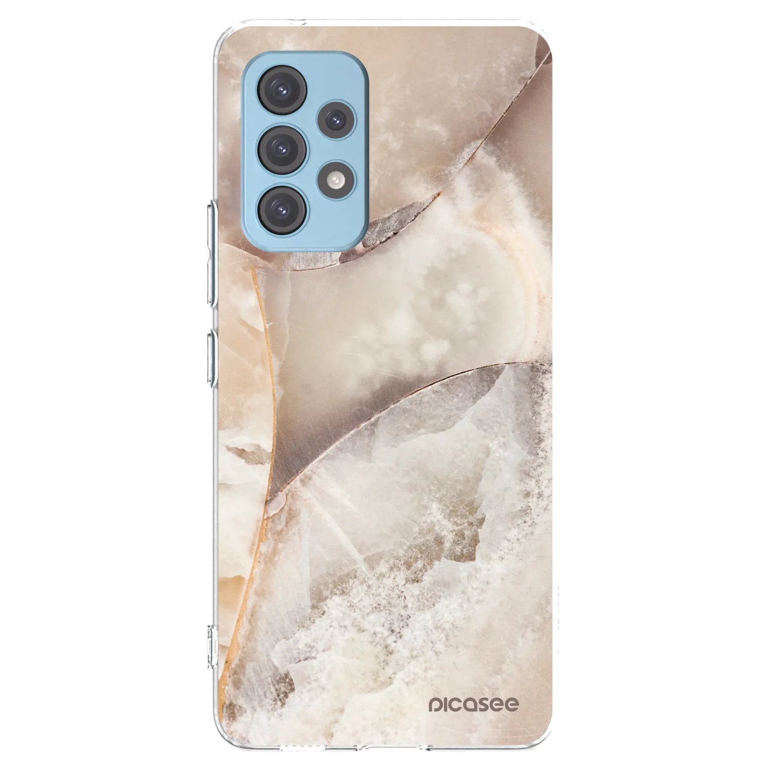 Picasee silikonowe przeźroczyste etui na Samsung Galaxy A53 5G A536 - Cream marble