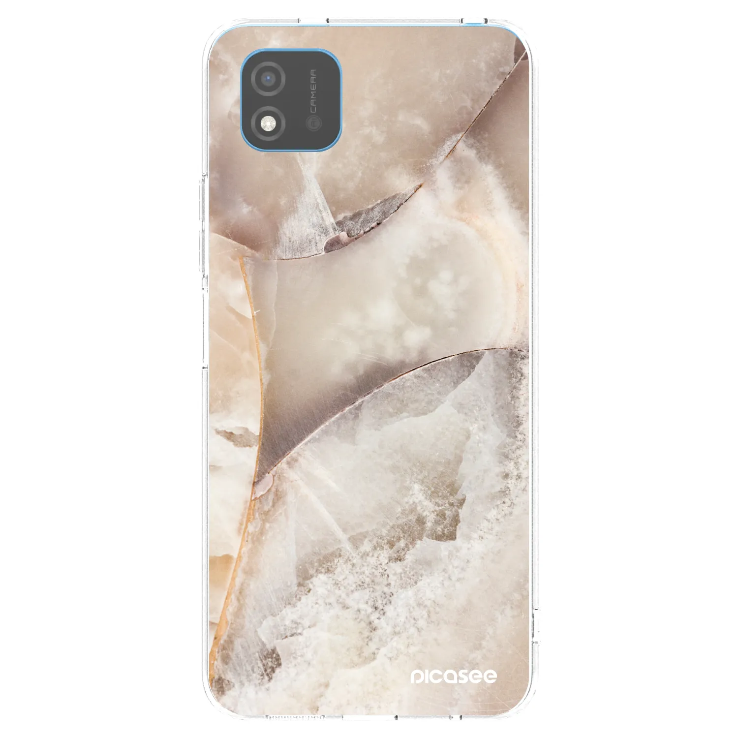 Picasee silikonowe przeźroczyste etui na Realme C11 (2021) - Cream marble