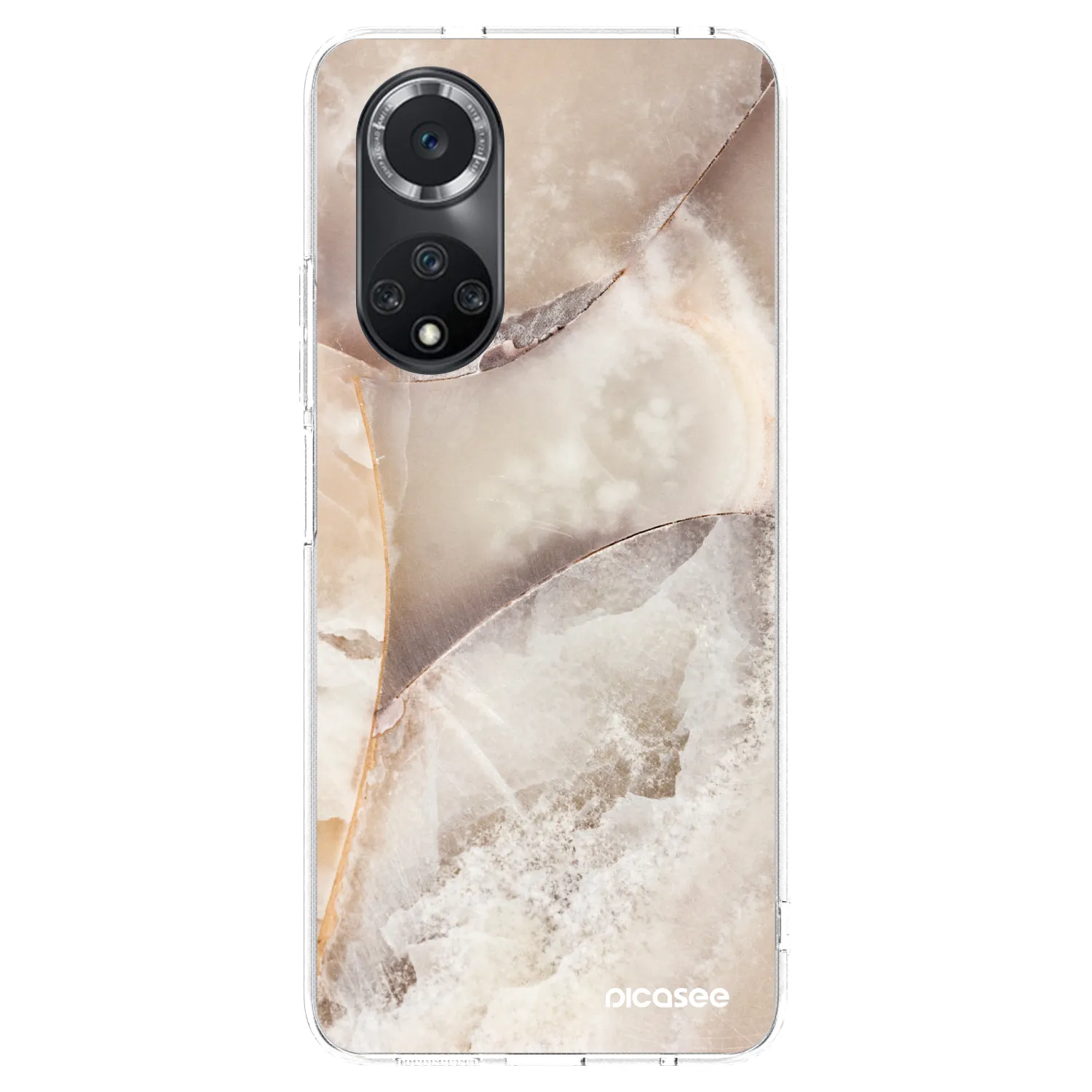 Picasee silikonowe przeźroczyste etui na Huawei Nova 9 SE - Cream marble