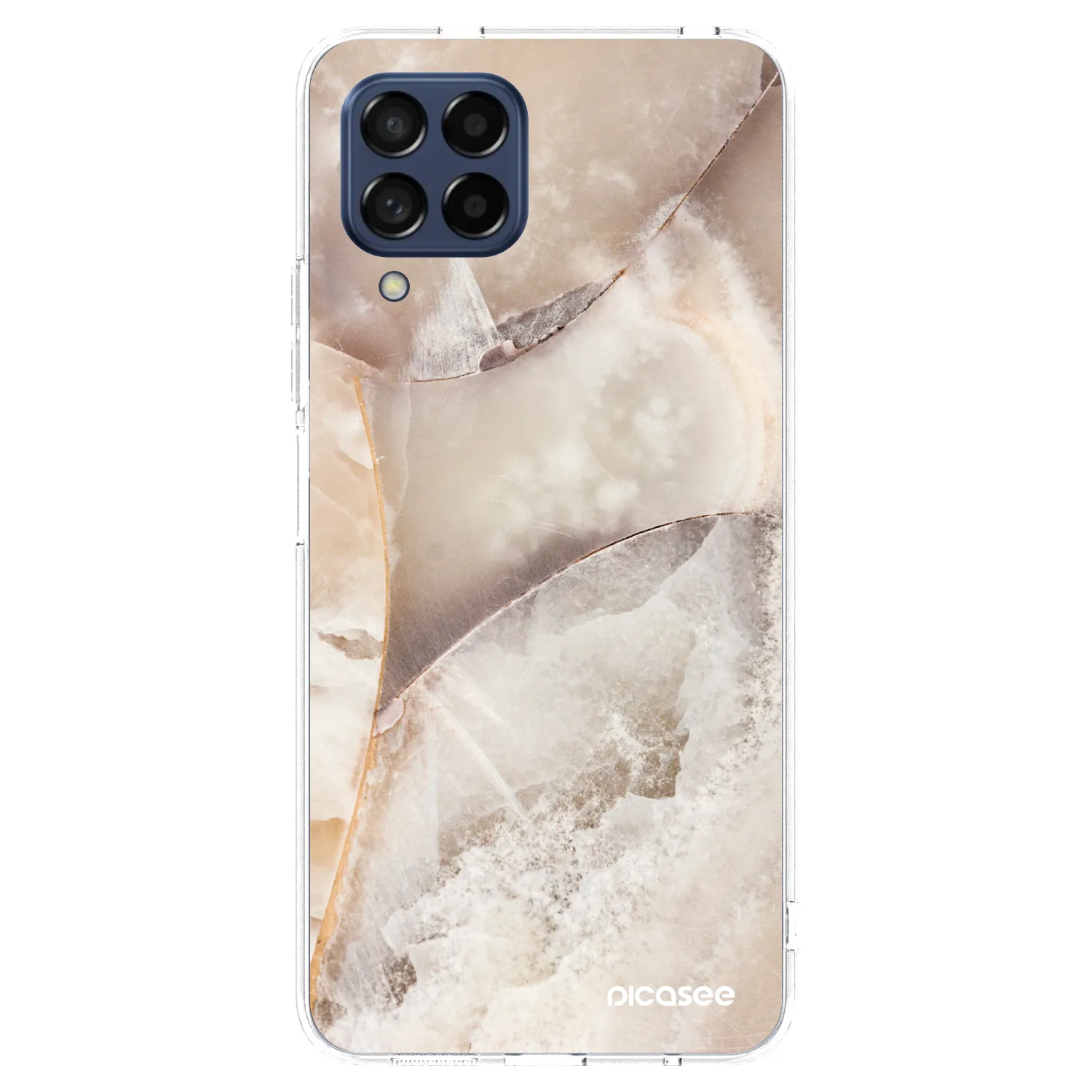 Picasee silikonowe przeźroczyste etui na Samsung Galaxy M53 5G - Cream marble