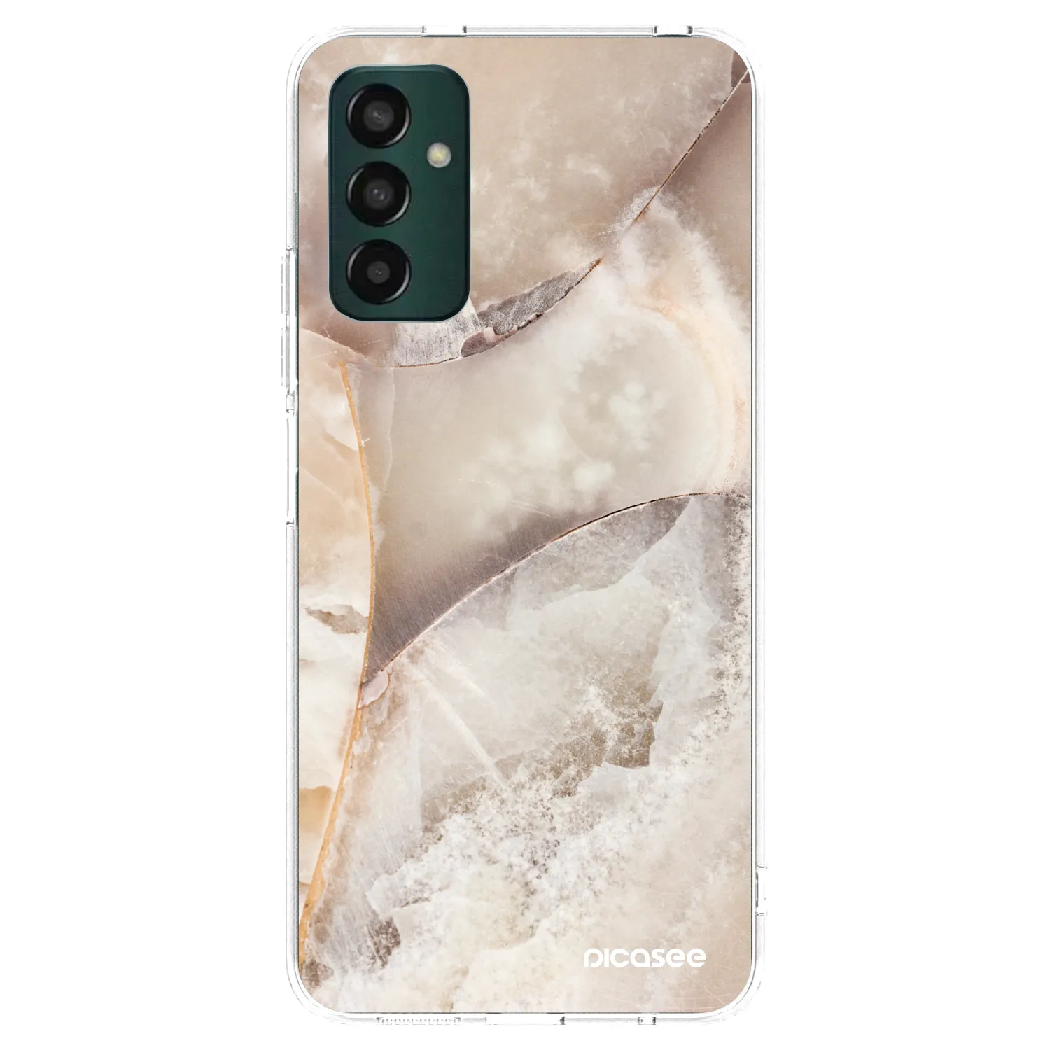 Picasee silikonowe przeźroczyste etui na Samsung Galaxy M13 M135F - Cream marble