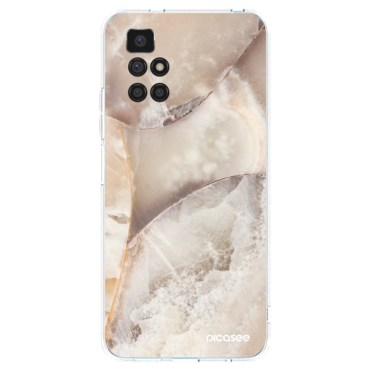 Picasee silikonowe przeźroczyste etui na Xiaomi Redmi 10 (2022) - Cream marble