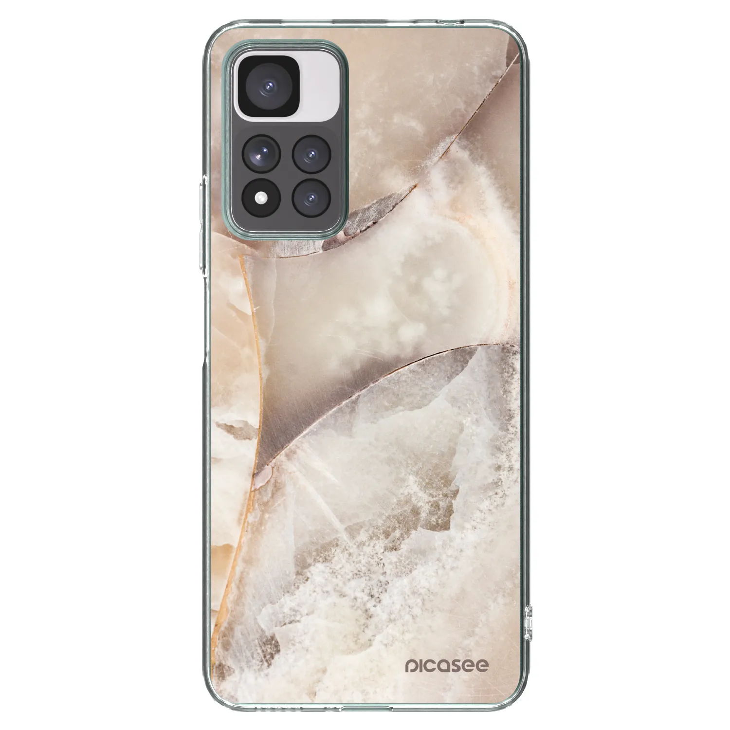 Picasee silikonowe przeźroczyste etui na Xiaomi Redmi Note 11 Pro+ 5G - Cream marble