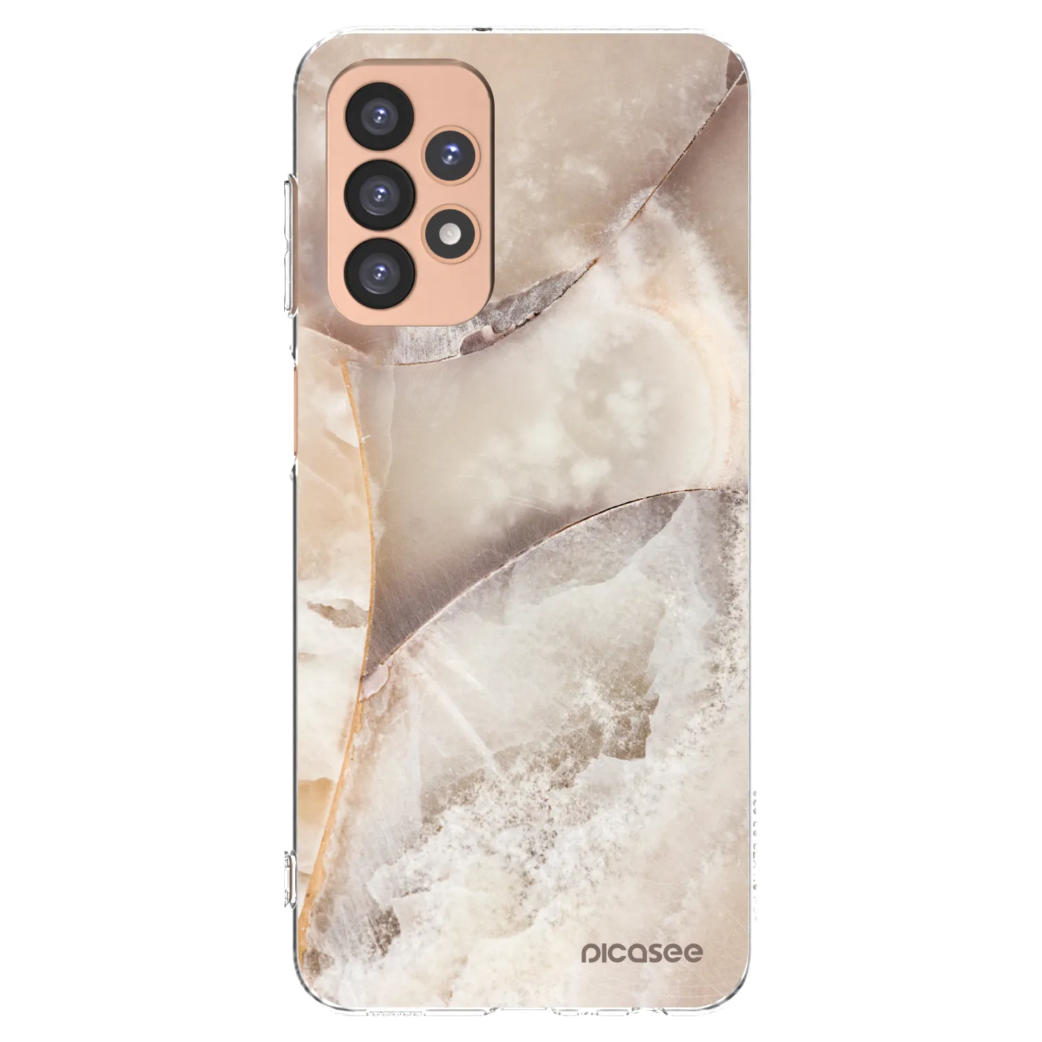 Picasee silikonowe przeźroczyste etui na Samsung Galaxy A23 A236B 5G - Cream marble