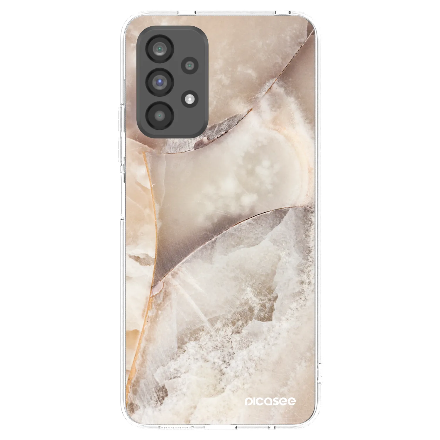 Picasee silikonowe przeźroczyste etui na Samsung Galaxy A73 5G - Cream marble