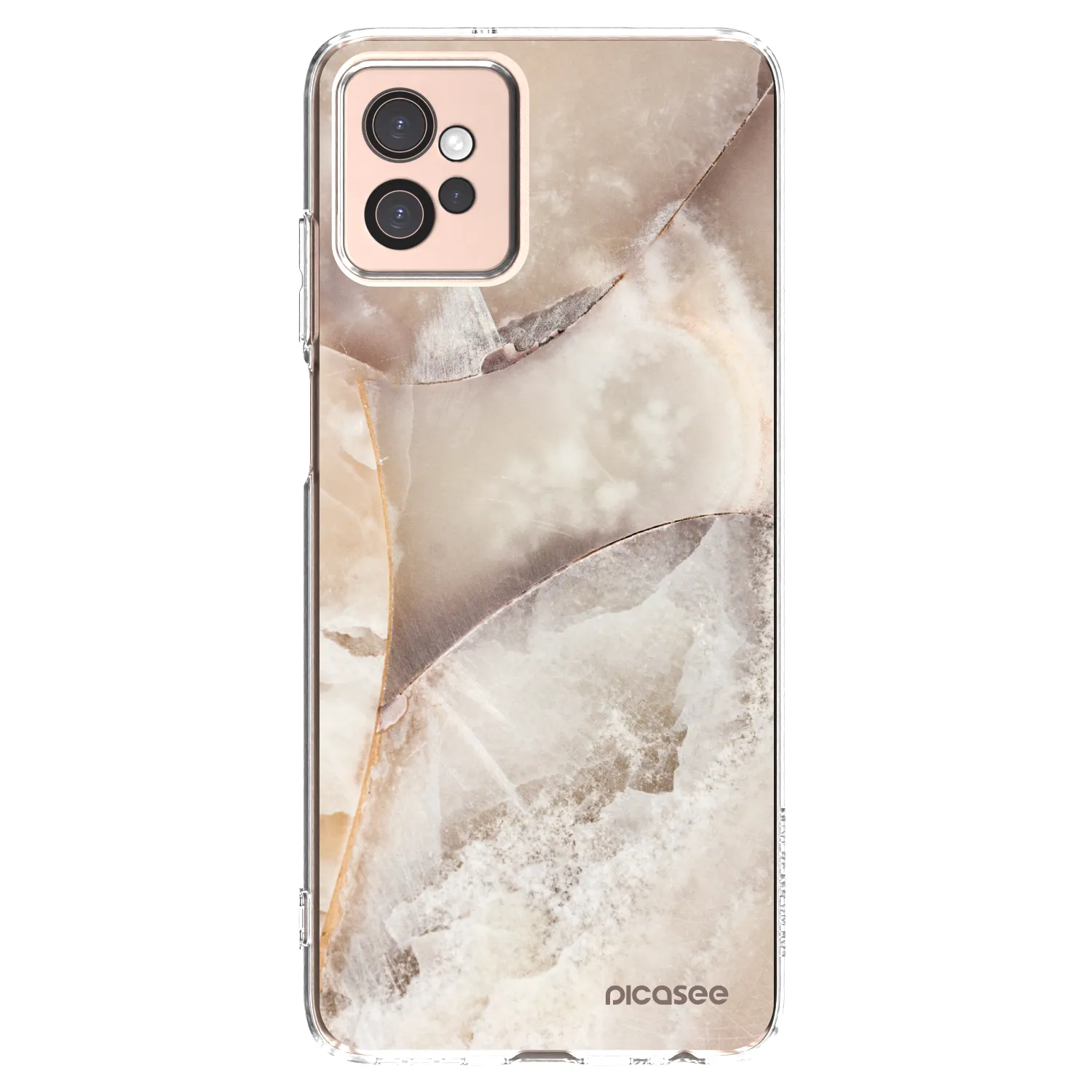 Picasee silikonowe przeźroczyste etui na Motorola Moto G32 - Cream marble