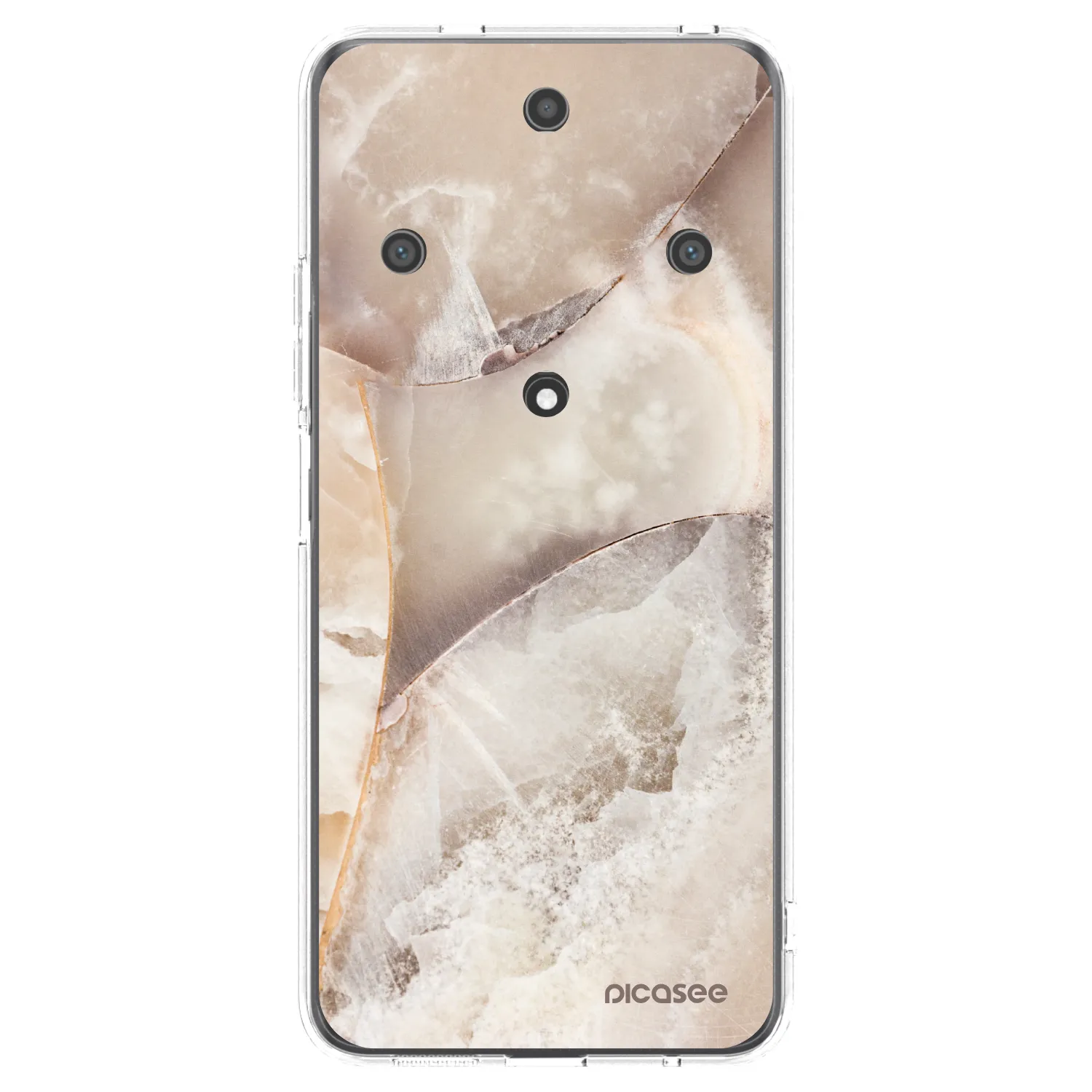 Picasee silikonowe przeźroczyste etui na Honor Magic5 Lite 5G - Cream marble