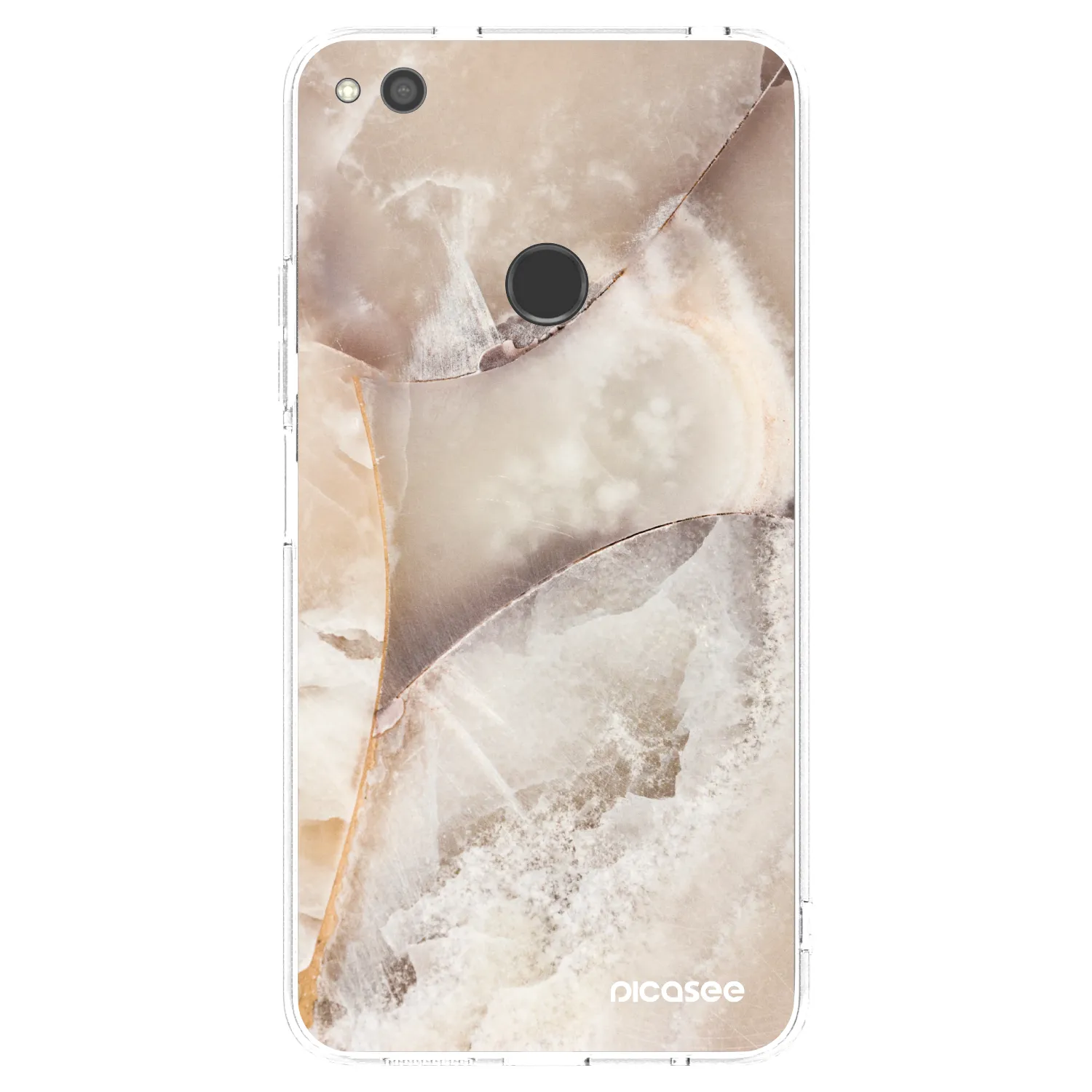 Picasee silikonowe przeźroczyste etui na Huawei P9 Lite 2017 - Cream marble