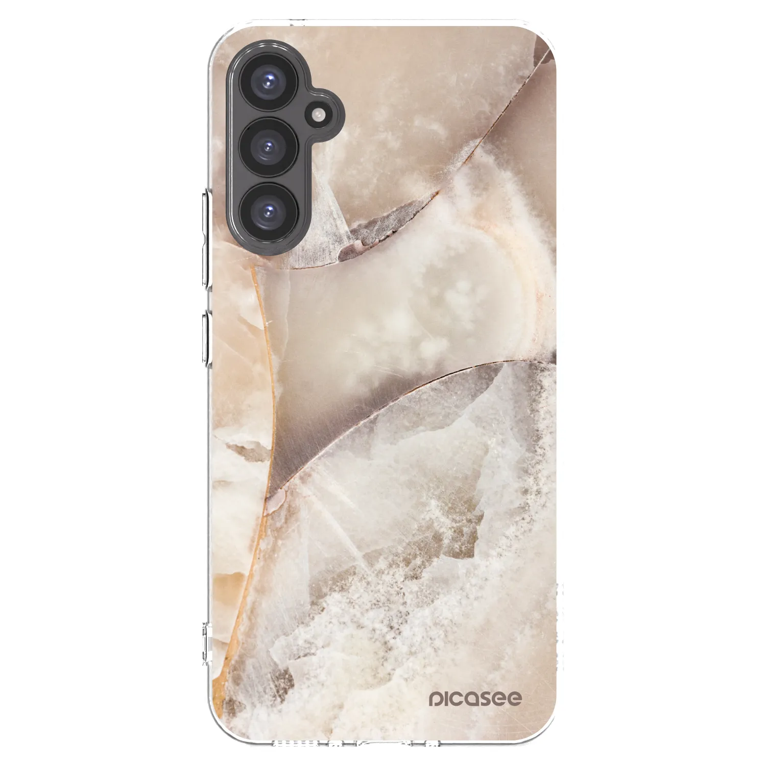 Picasee silikonowe przeźroczyste etui na Samsung Galaxy A34 5G A346B - Cream marble