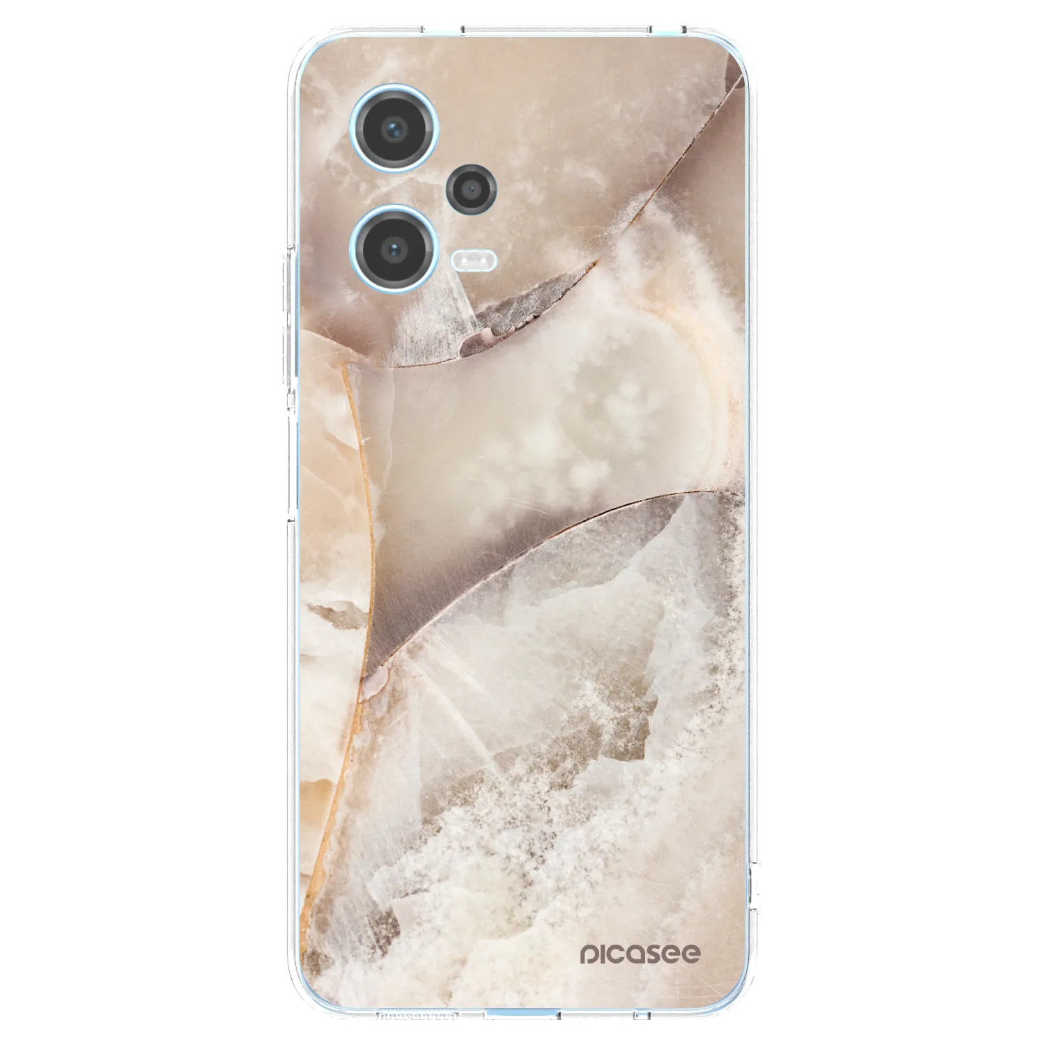 Picasee silikonowe przeźroczyste etui na Xiaomi Redmi Note 12 5G - Cream marble