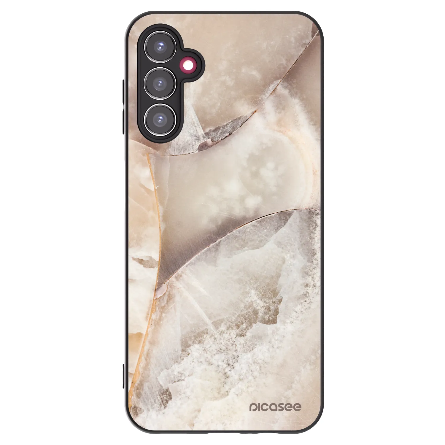 Picasee silikonowe czarne etui na Samsung Galaxy A14 5G A146P - Cream marble