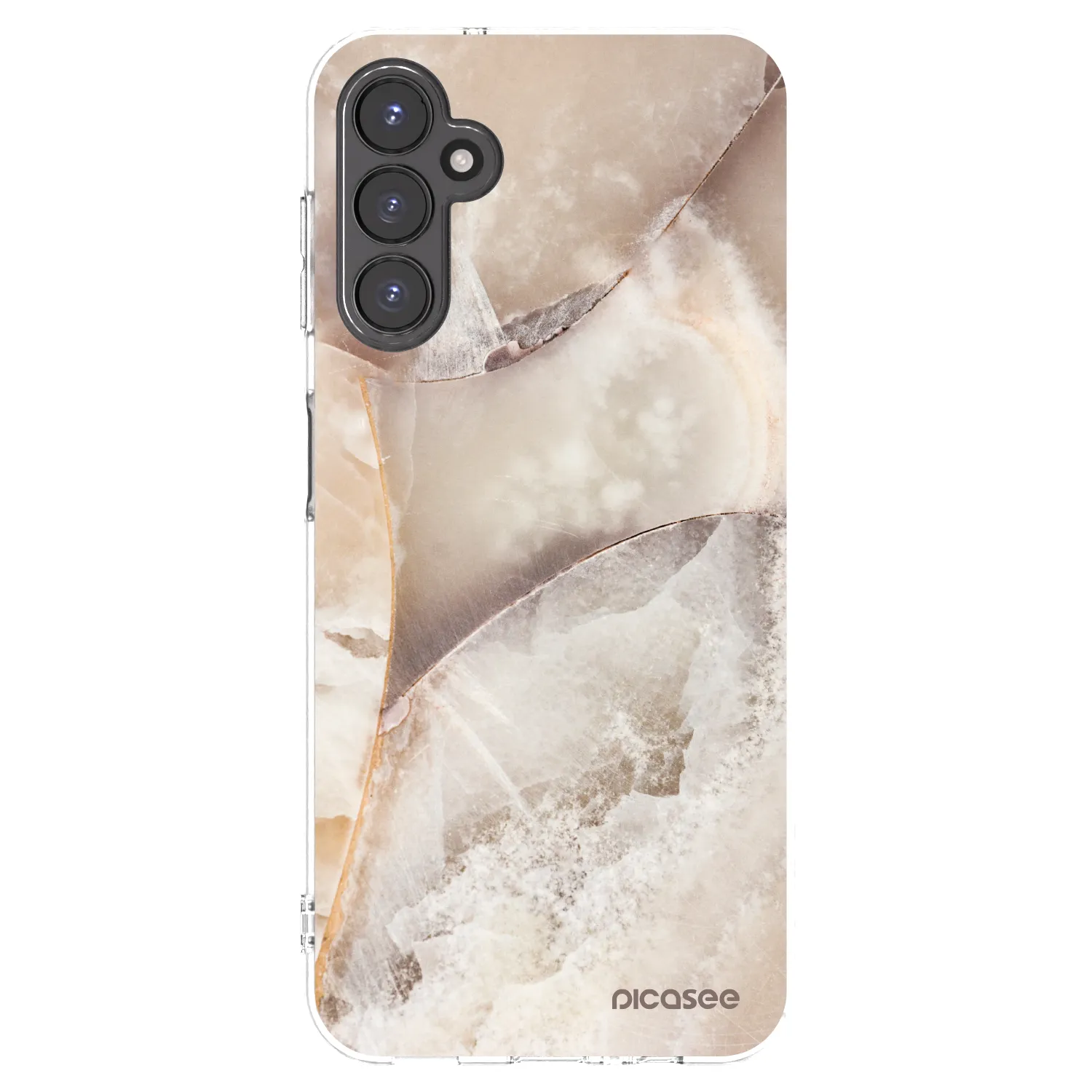 Picasee silikonowe przeźroczyste etui na Samsung Galaxy A14 5G A146P - Cream marble