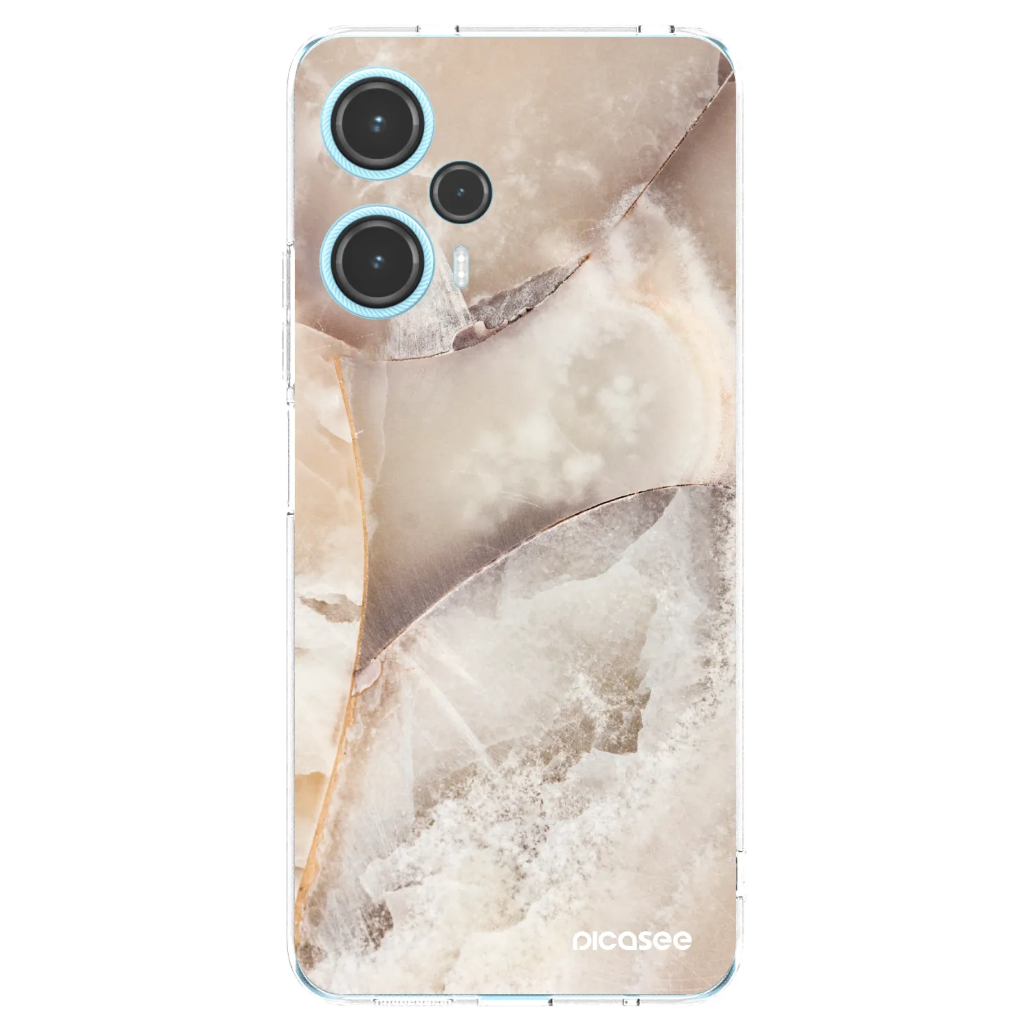 Picasee silikonowe przeźroczyste etui na Xiaomi Poco F5 - Cream marble