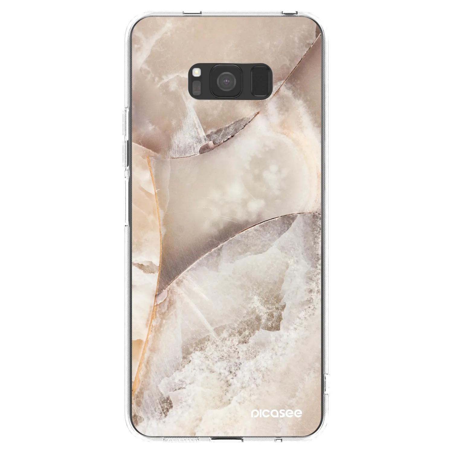 Picasee silikonowe przeźroczyste etui na Samsung Galaxy S8 G950F - Cream marble