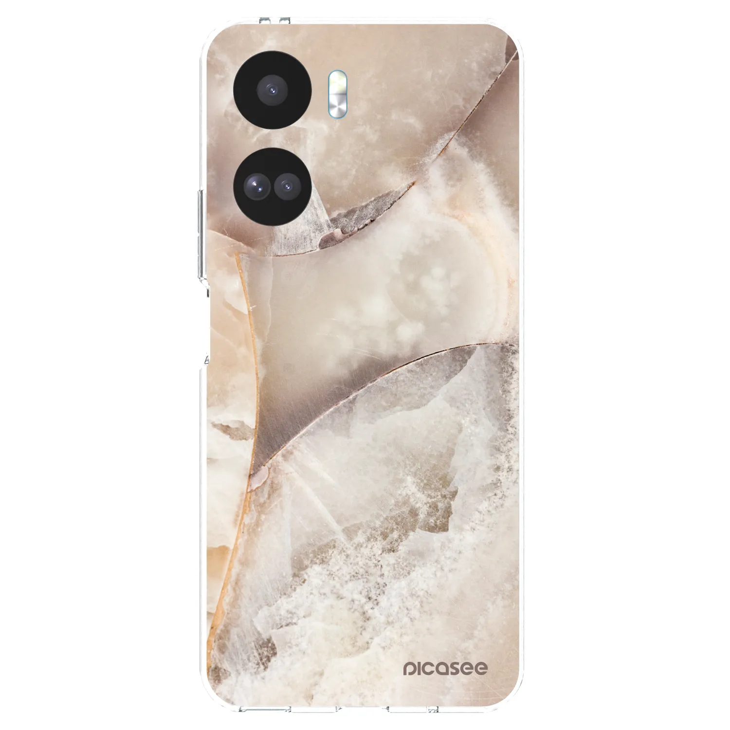 Picasee silikonowe przeźroczyste etui na Honor 90 Lite 5G - Cream marble