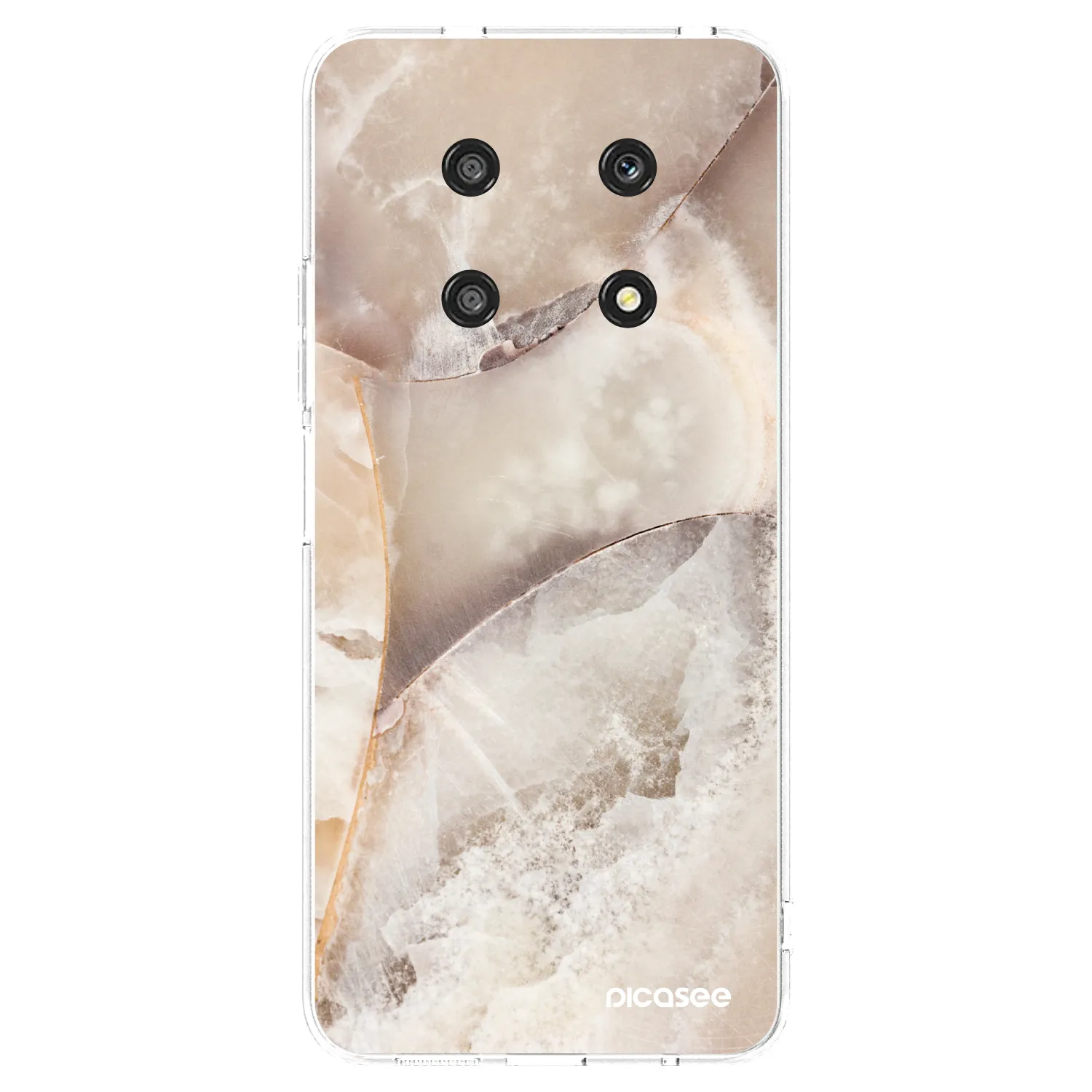 Picasee silikonowe przeźroczyste etui na Honor Magic4 Lite 5G - Cream marble