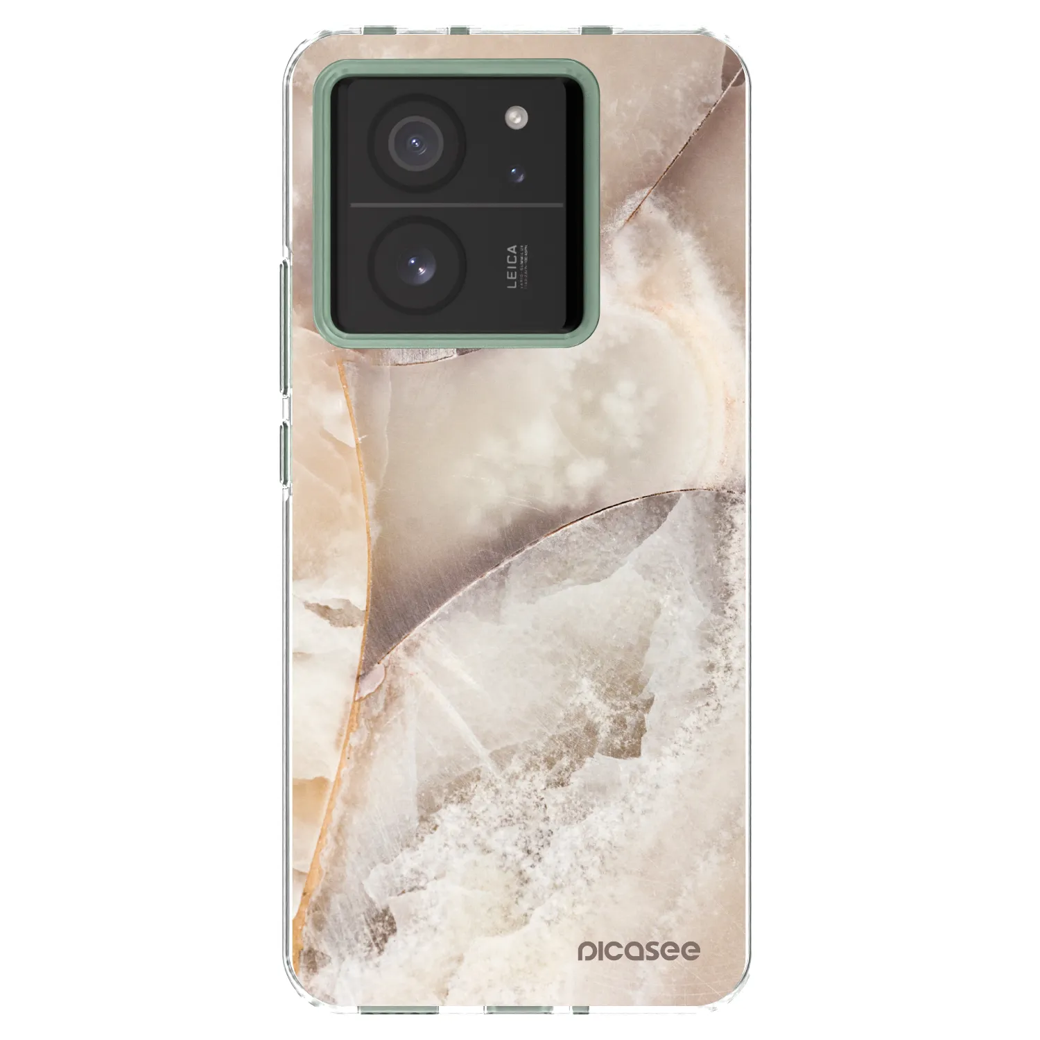 Picasee silikonowe przeźroczyste etui na Xiaomi 13T Pro - Cream marble