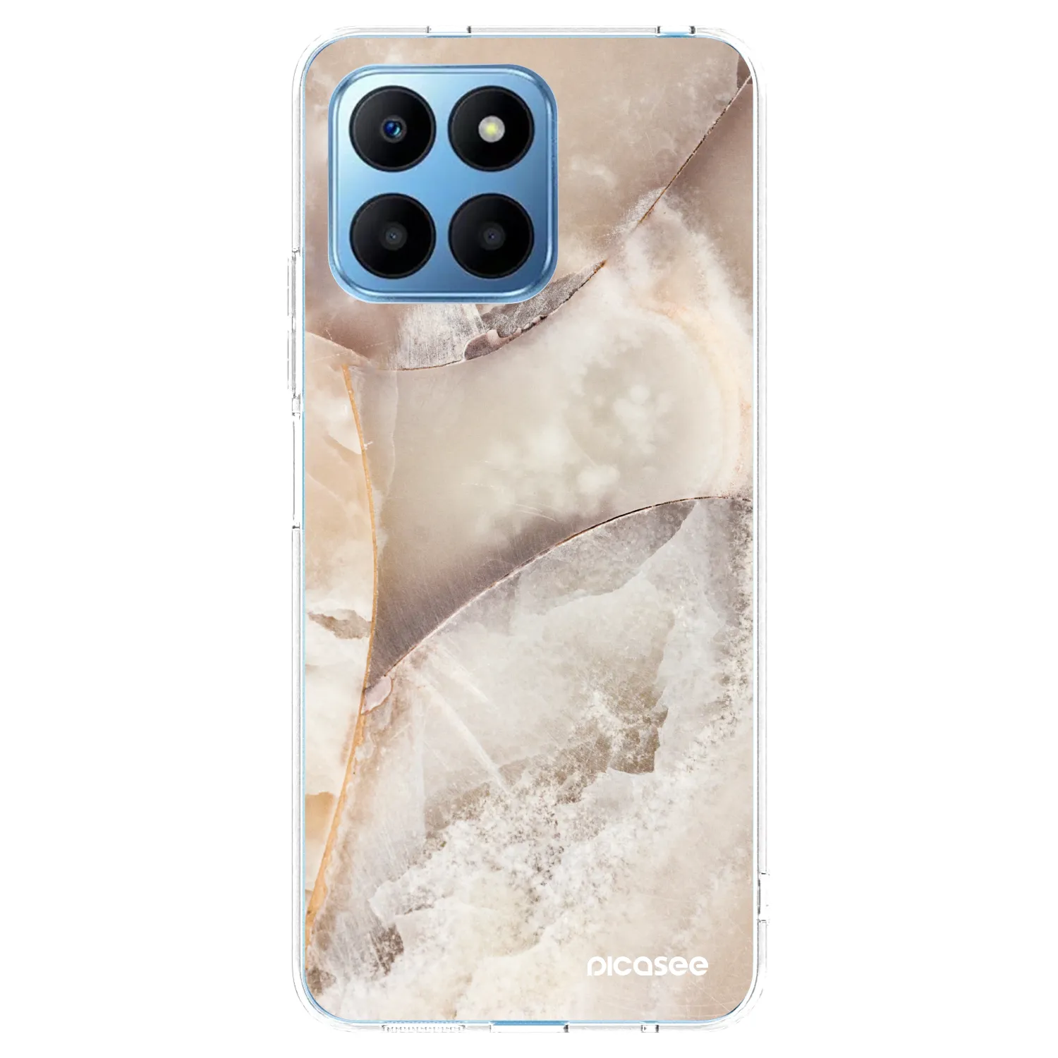 Picasee silikonowe przeźroczyste etui na Honor 70 Lite - Cream marble