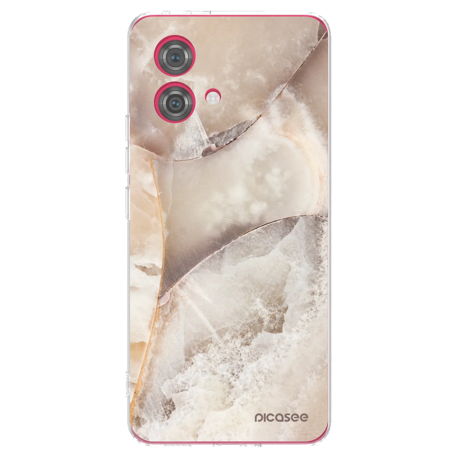 Picasee silikonowe przeźroczyste etui na Motorola Moto G84 5G - Cream marble