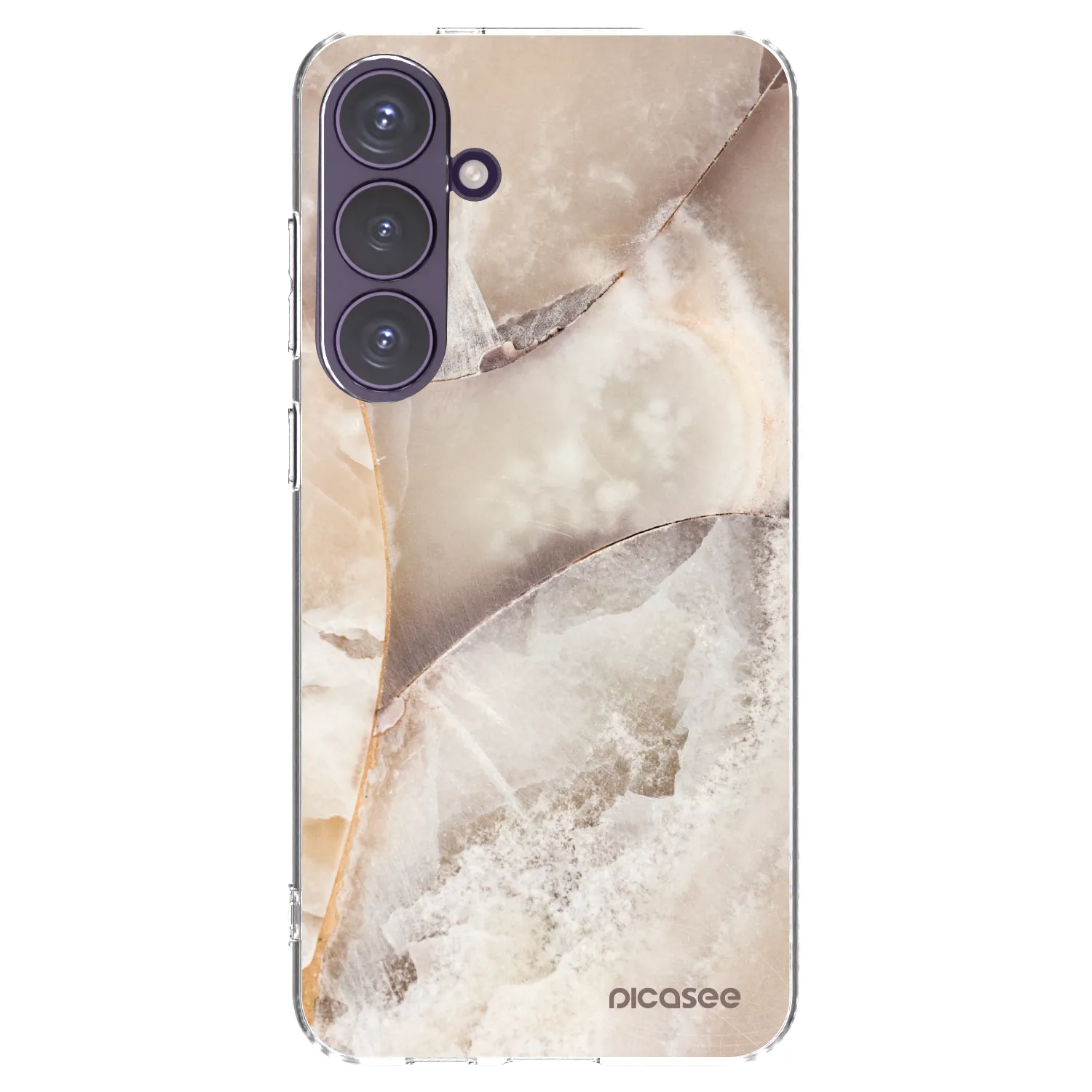 Picasee silikonowe przeźroczyste etui na Samsung Galaxy S24+ S926B 5G - Cream marble