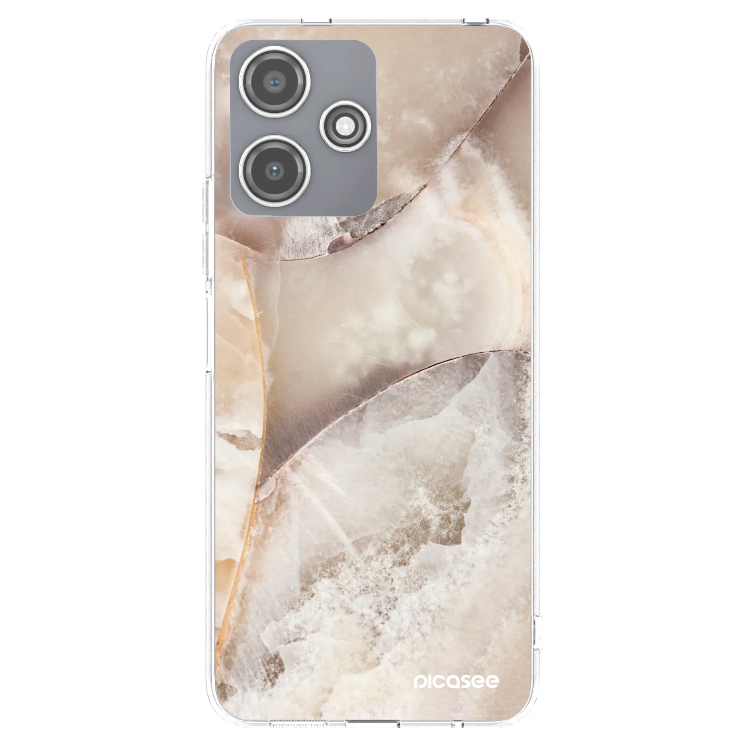 Picasee silikonowe przeźroczyste etui na Xiaomi Redmi 12 5G - Cream marble