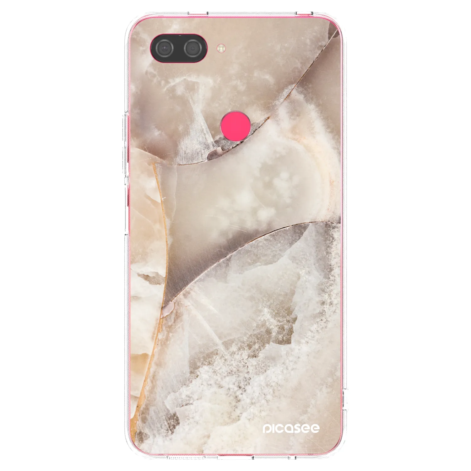 Picasee silikonowe przeźroczyste etui na Xiaomi Mi 8 Lite - Cream marble