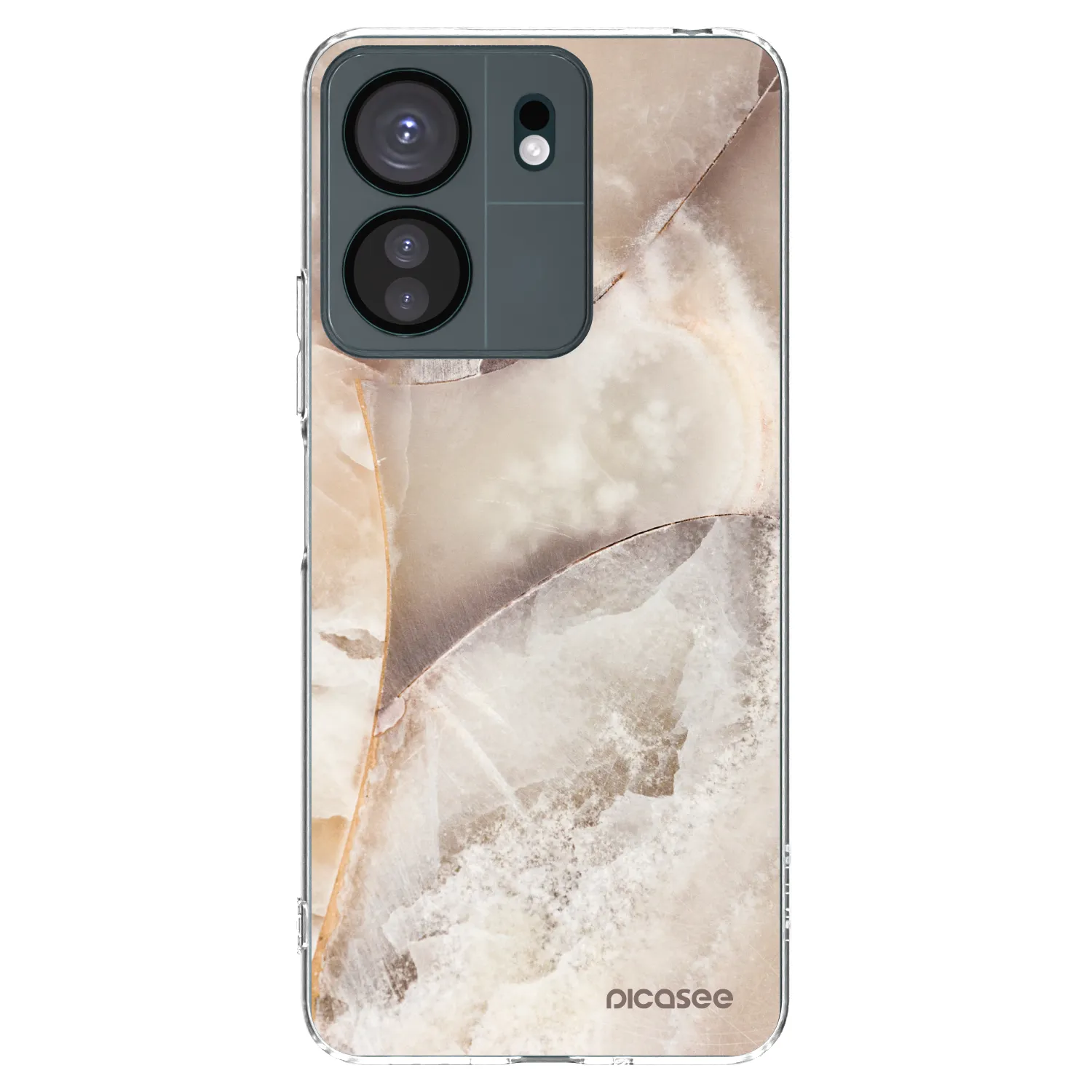 Picasee silikonowe przeźroczyste etui na Xiaomi Redmi 13C 4G - Cream marble