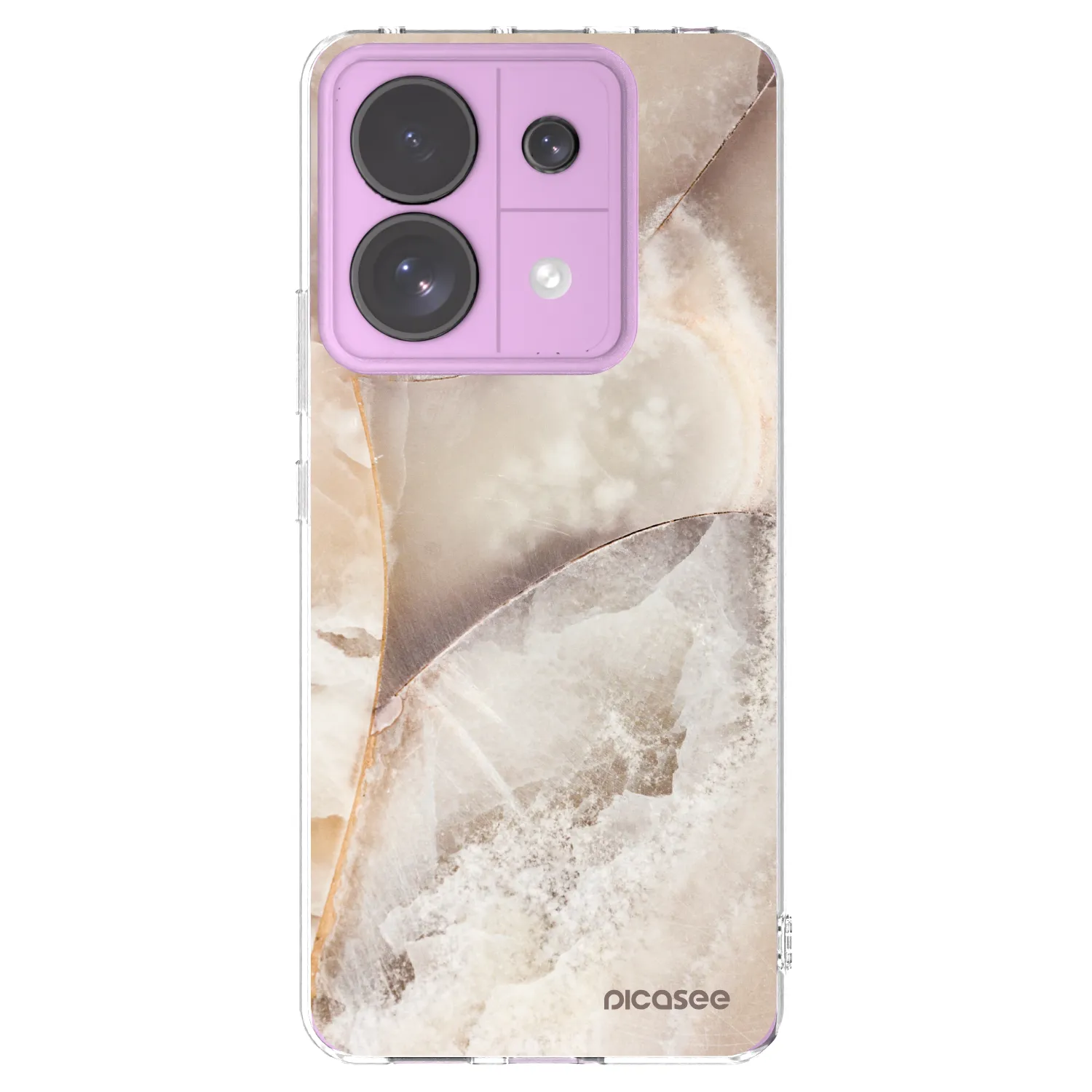 Picasee silikonowe przeźroczyste etui na Xiaomi Redmi Note 13 Pro 5G - Cream marble