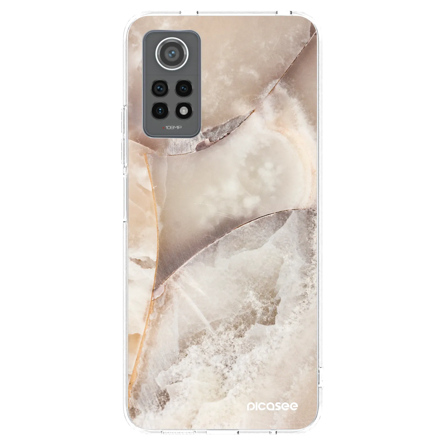 Picasee silikonowe przeźroczyste etui na Xiaomi Redmi Note 12 Pro 4G - Cream marble