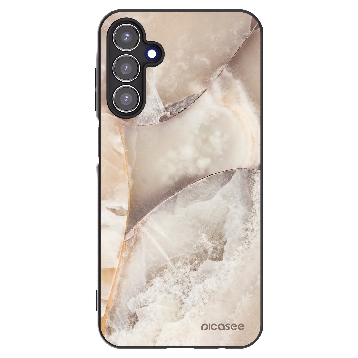 Picasee silikonowe czarne etui na Samsung Galaxy A15 A156B 5G - Cream marble