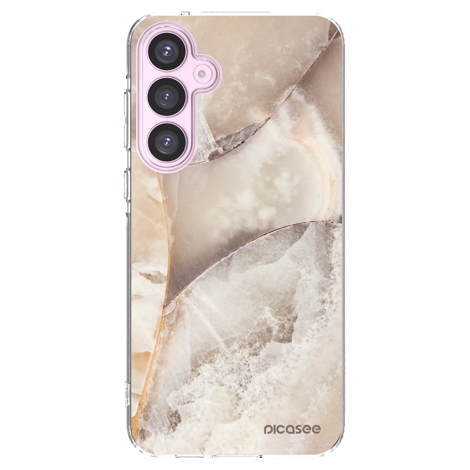 Picasee silikonowe przeźroczyste etui na Samsung Galaxy A55 5G A556B - Cream marble