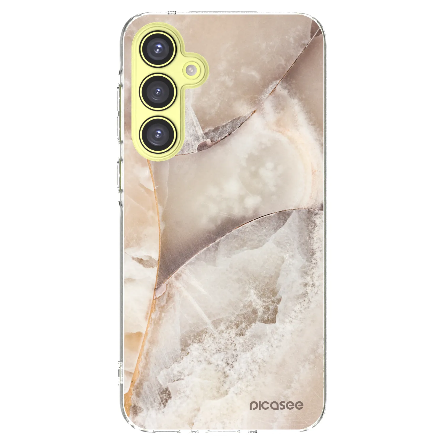 Picasee silikonowe przeźroczyste etui na Samsung Galaxy A35 5G A356B - Cream marble