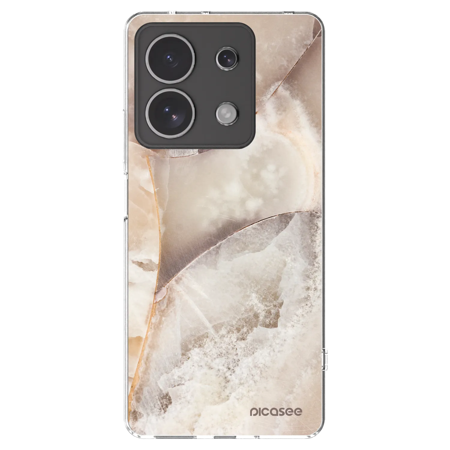 Picasee silikonowe przeźroczyste etui na Xiaomi Redmi Note 13 4G - Cream marble