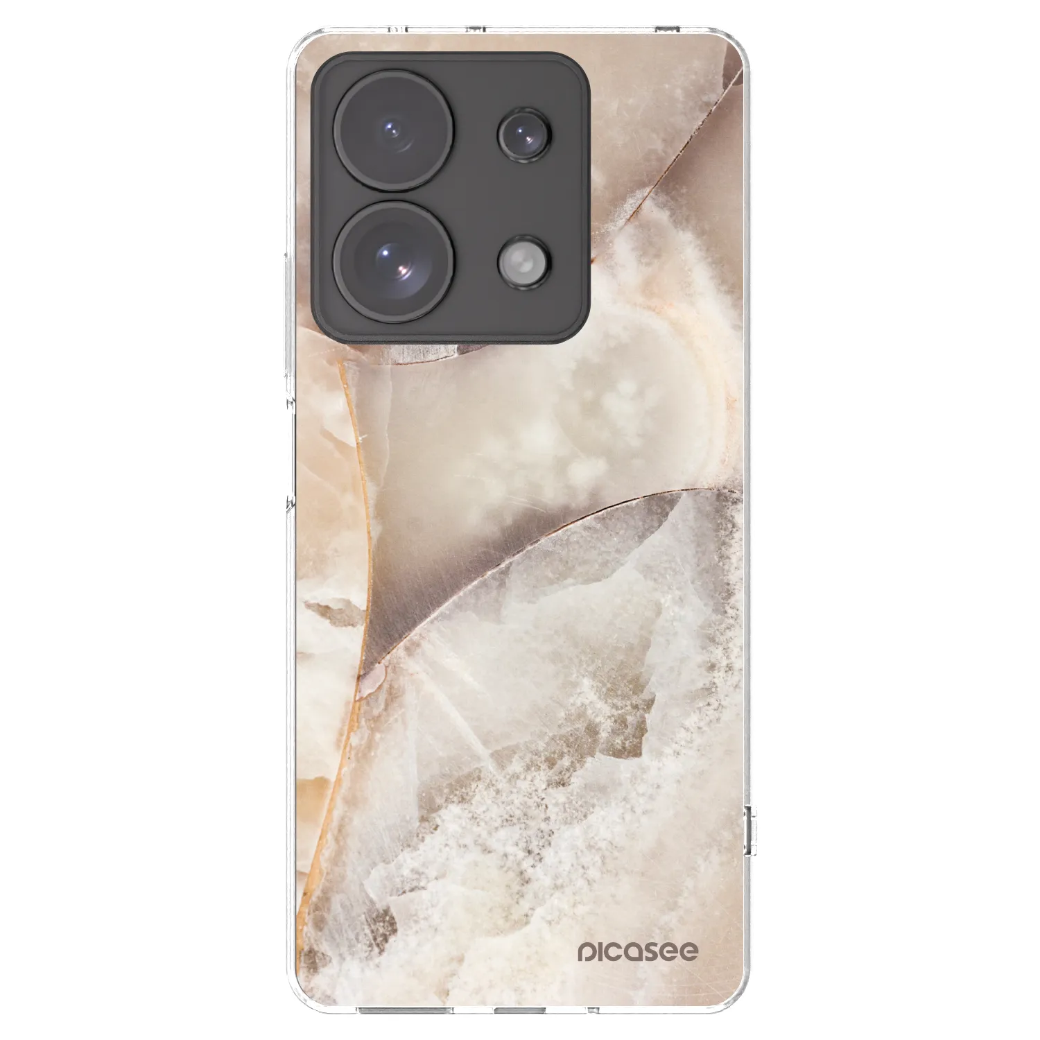 Picasee silikonowe przeźroczyste etui na Xiaomi Redmi Note 13 Pro 4G - Cream marble
