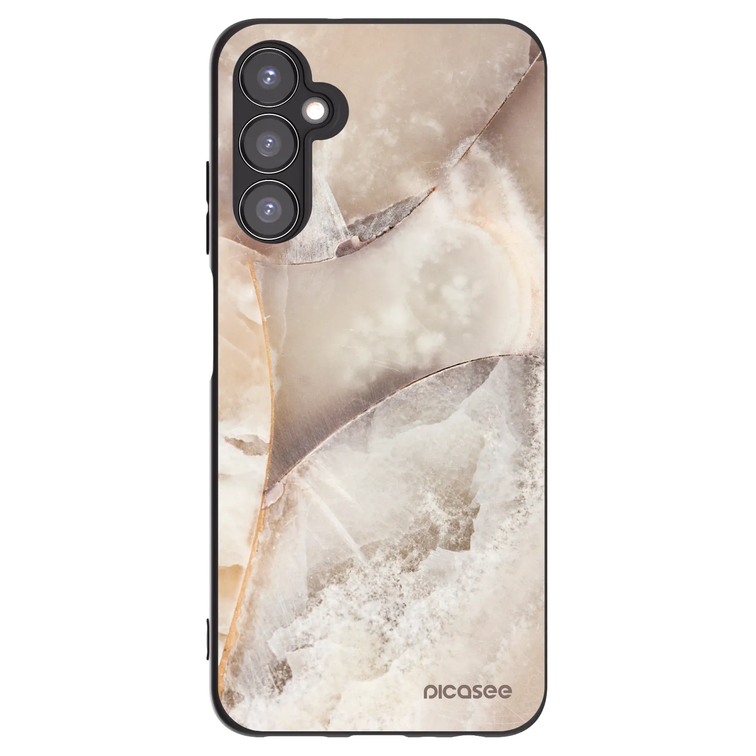 Picasee silikonowe czarne etui na Samsung Galaxy A05s A057G - Cream marble
