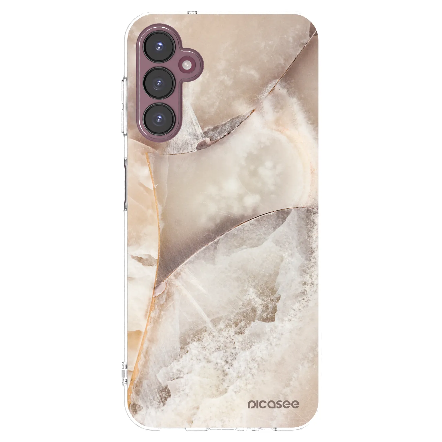 Picasee silikonowe przeźroczyste etui na Samsung Galaxy A05s A057G - Cream marble