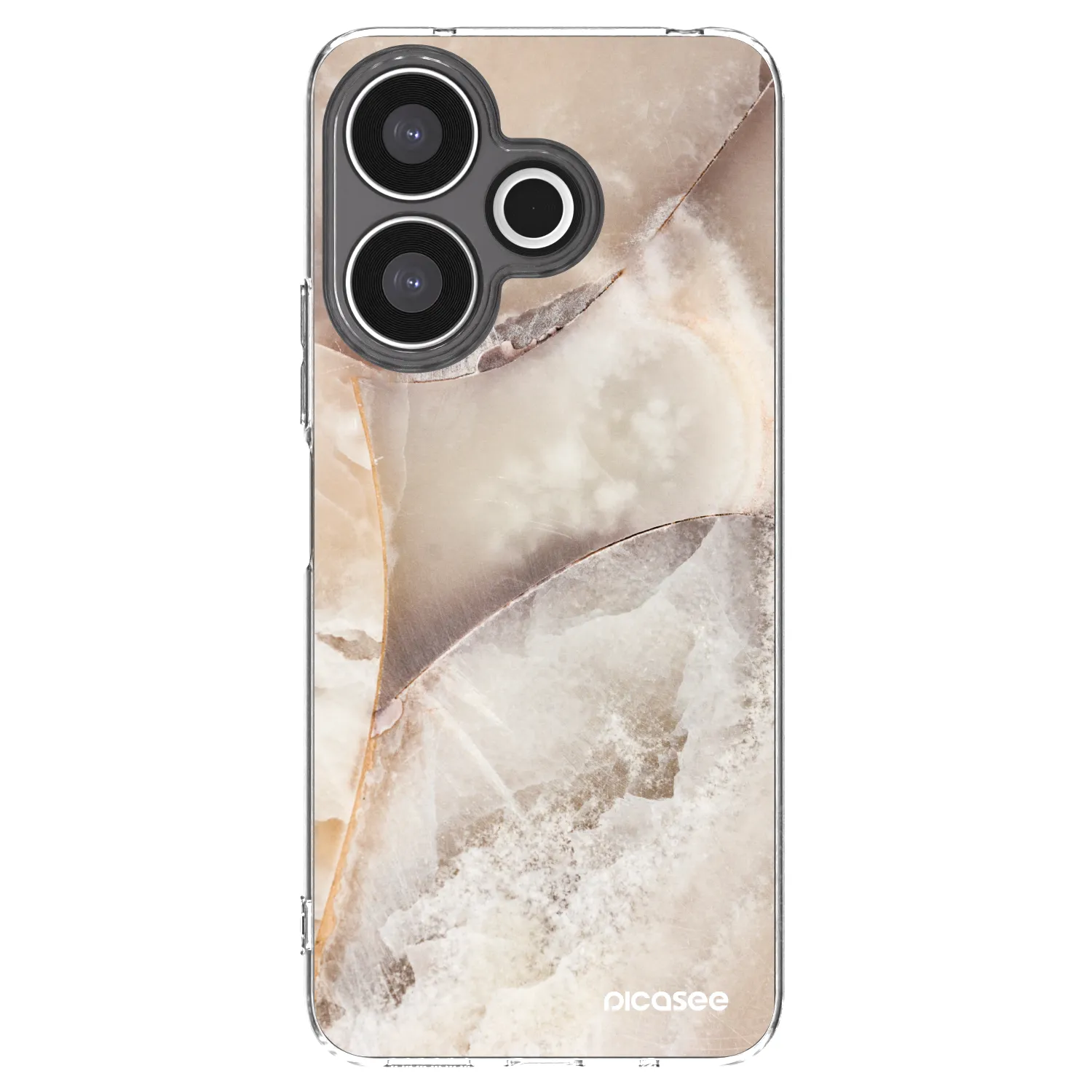 Picasee silikonowe przeźroczyste etui na Xiaomi Redmi 13 4G - Cream marble