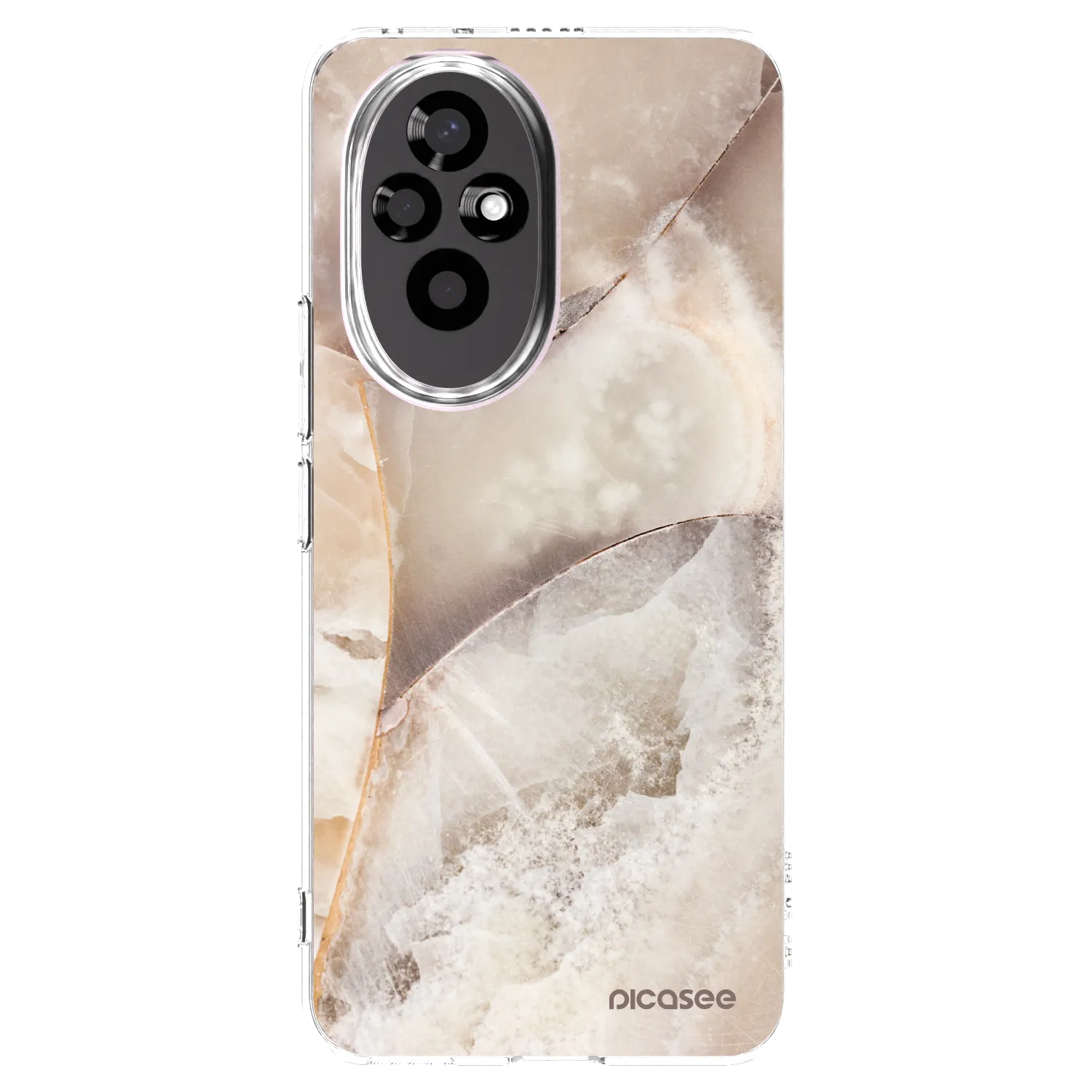 Picasee silikonowe przeźroczyste etui na Honor 200 Pro 5G - Cream marble