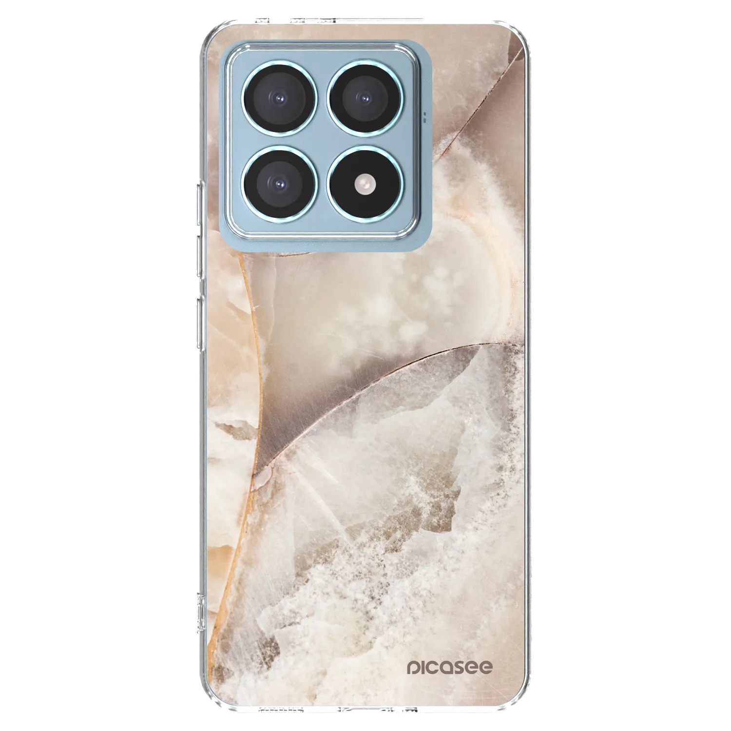 Picasee silikonowe przeźroczyste etui na Xiaomi 14T Pro - Cream marble