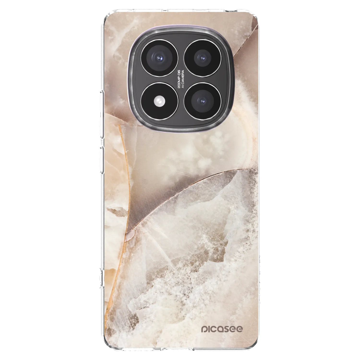 Picasee silikonowe przeźroczyste etui na Xiaomi Redmi Note 14 Pro+ 5G - Cream marble