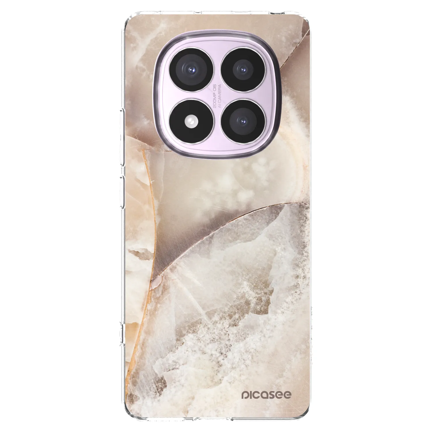 Picasee silikonowe przeźroczyste etui na Xiaomi Redmi Note 14 Pro 5G - Cream marble
