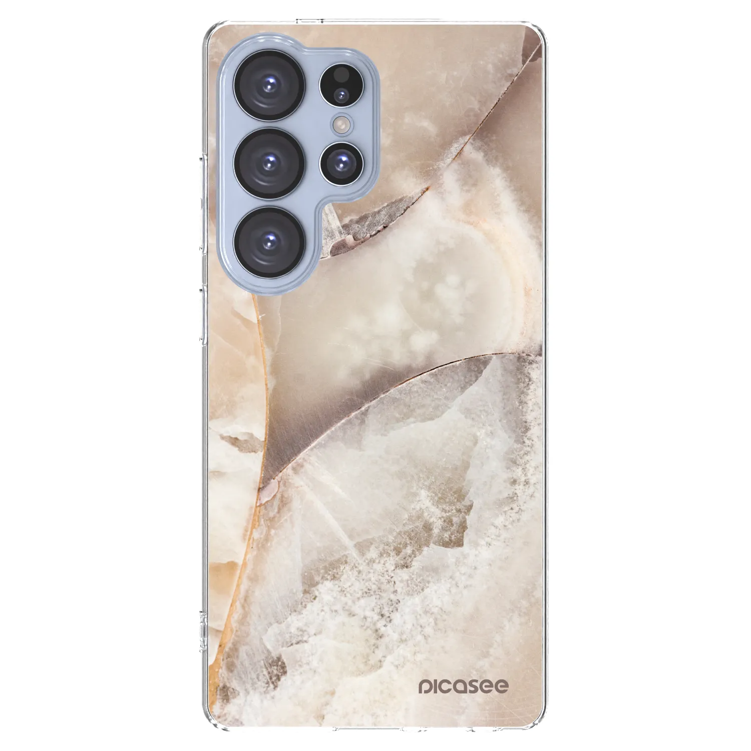 Picasee silikonowe przeźroczyste etui na Samsung Galaxy S25 Ultra 5G - Cream marble