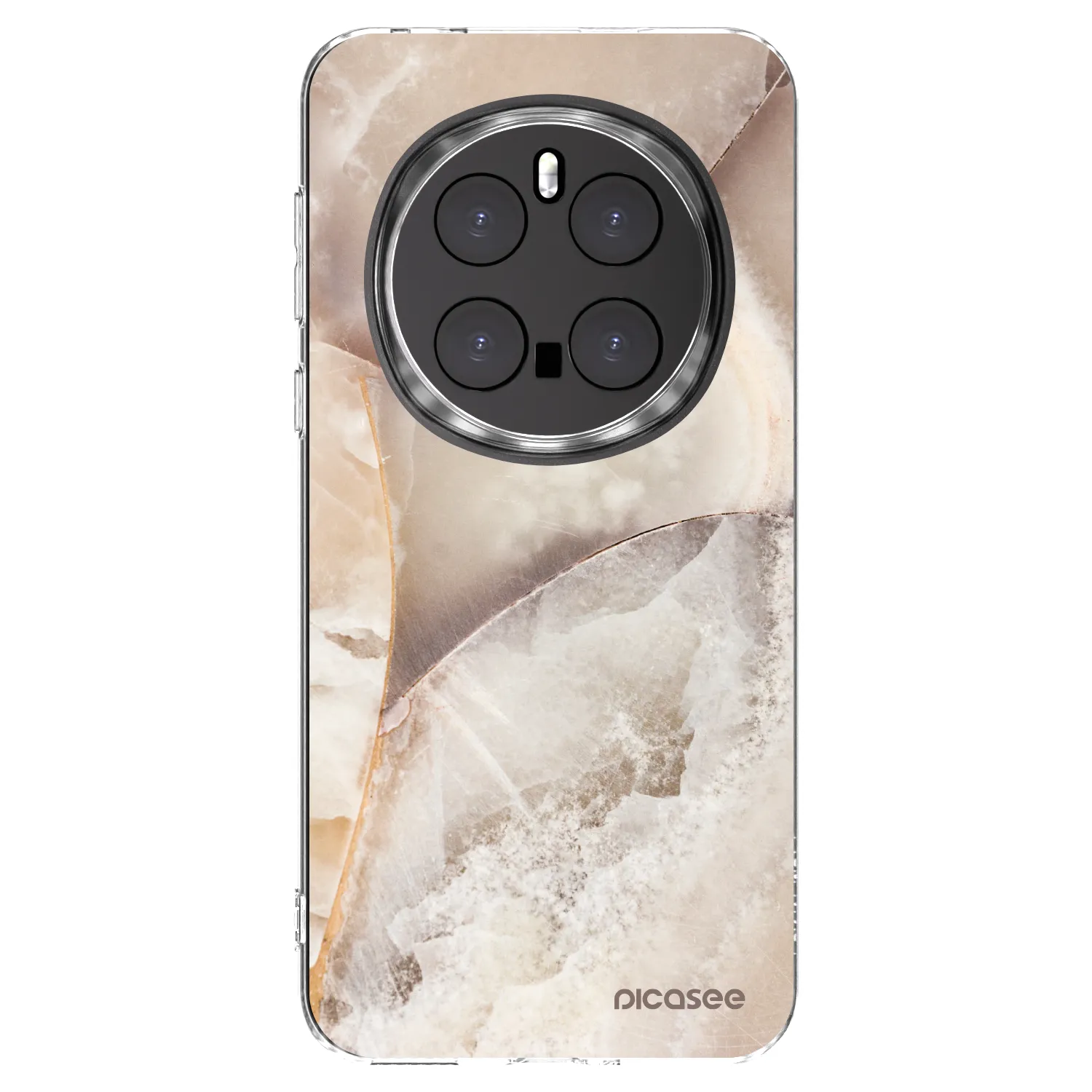 Picasee silikonowe przeźroczyste etui na Honor Magic7 Pro 5G - Cream marble