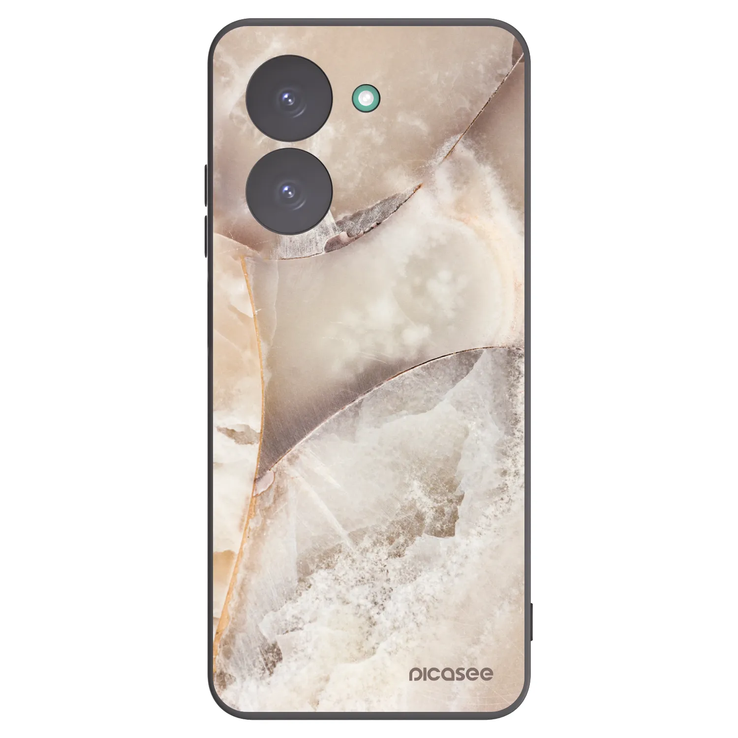Picasee silikonowe czarne etui na Xiaomi Redmi A5 - Cream marble