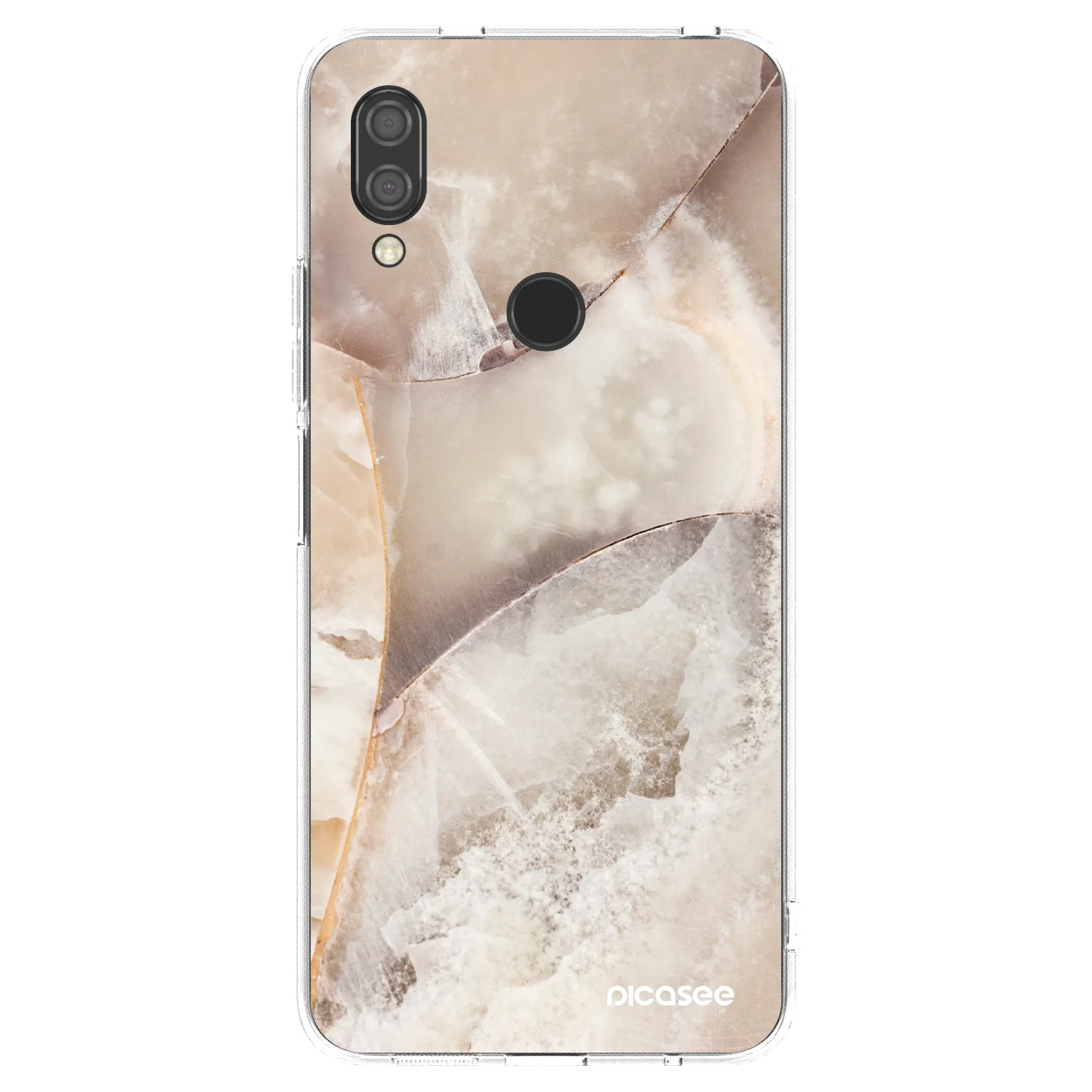 Picasee silikonowe przeźroczyste etui na Xiaomi Redmi 7 - Cream marble