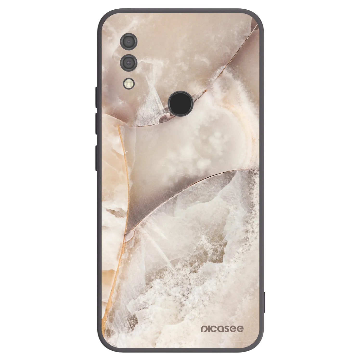 Picasee silikonowe czarne etui na Xiaomi Redmi 7 - Cream marble