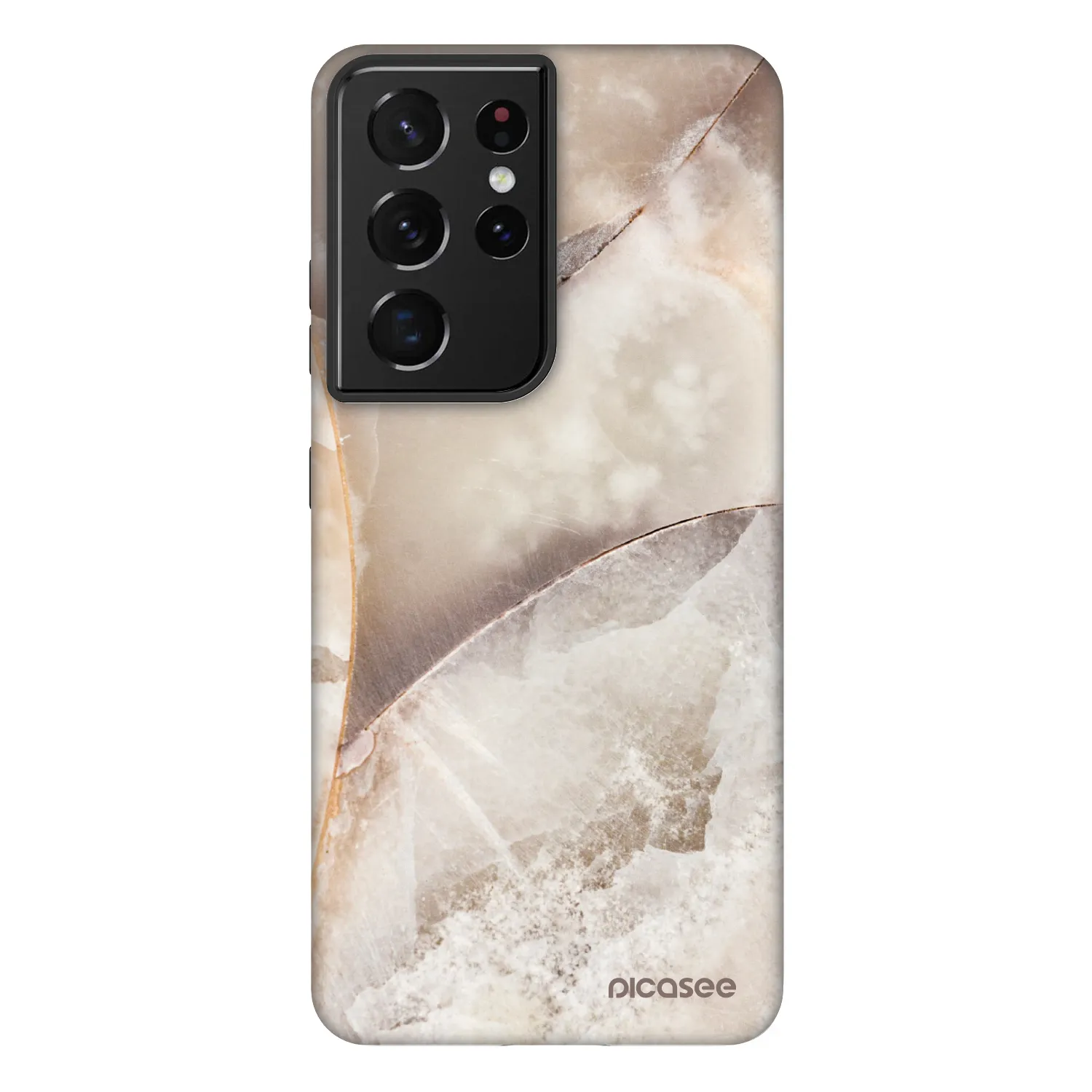 Picasee Fashion Case na Samsung Galaxy S21 Ultra 5G G998B - Cream marble