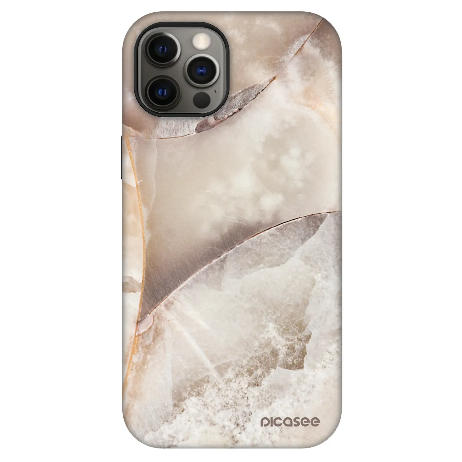 Picasee Fashion Case MagSafe na Apple iPhone 12 - Cream marble
