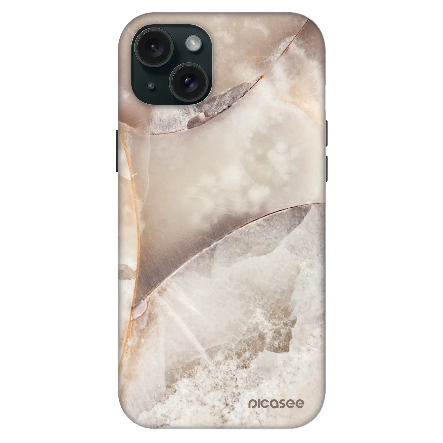 Picasee Fashion Case MagSafe na Apple iPhone 15 Plus - Cream marble